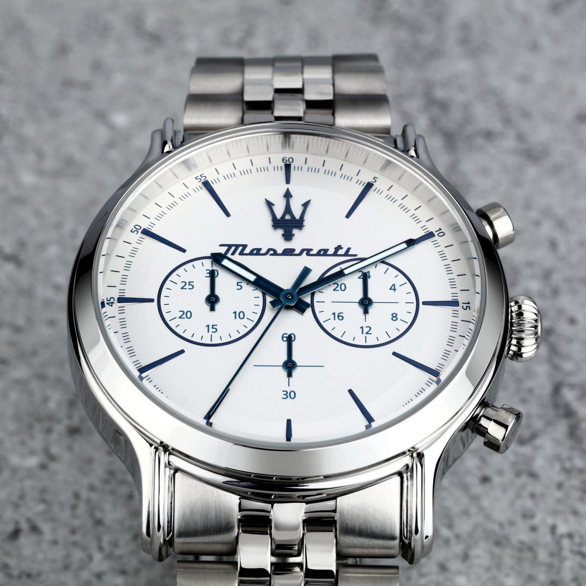 Silver - Maserati - Men's Epoca Analogue Quartz Watch - 6