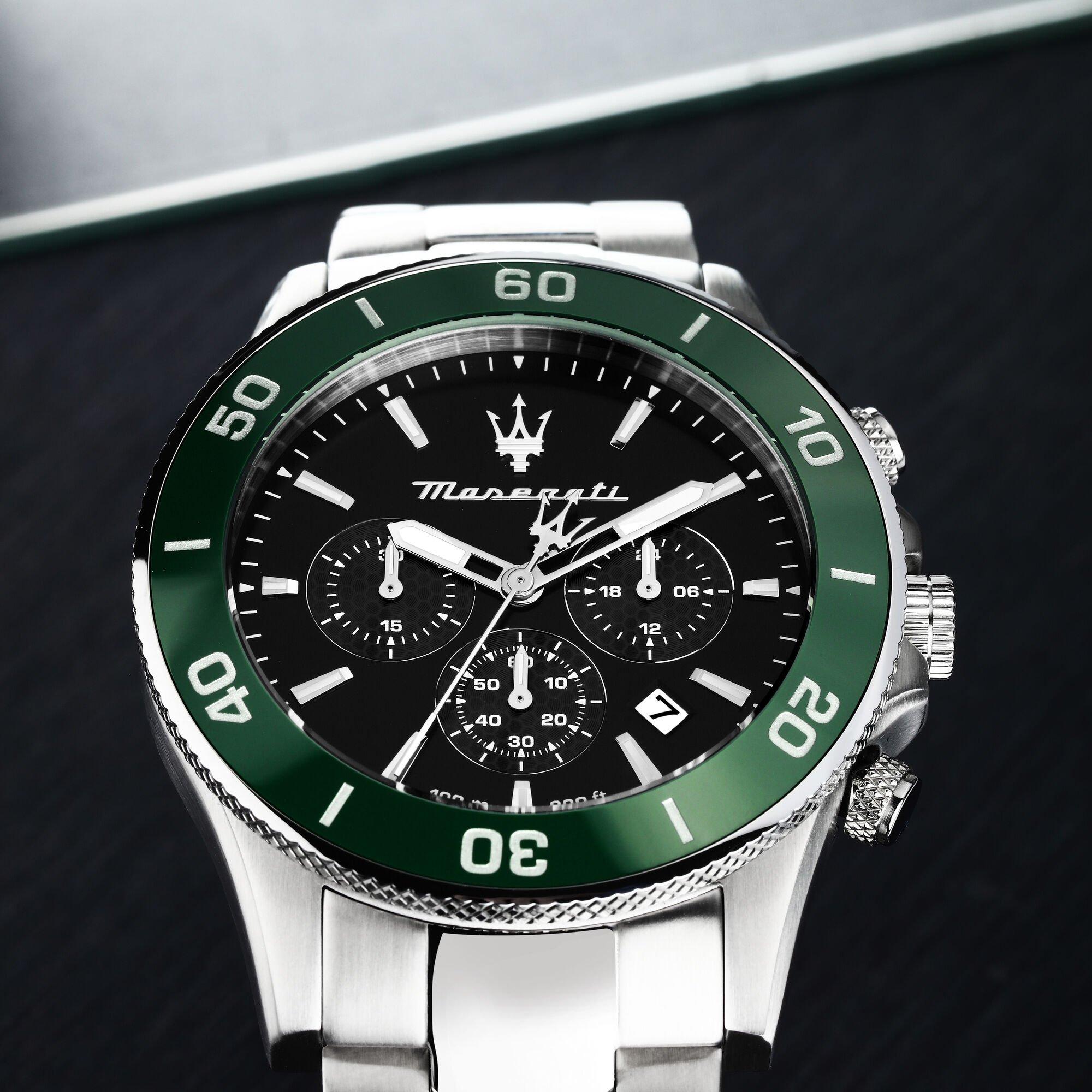 Green/Silver - Maserati - Men's Analogue Quartz Watch - 6