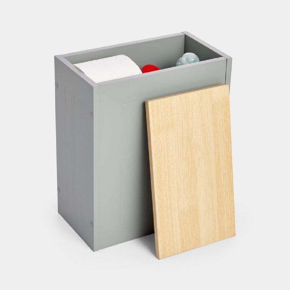 Grey - VonHaus - Shrewsbury Grey Slim Toilet Roll Holder