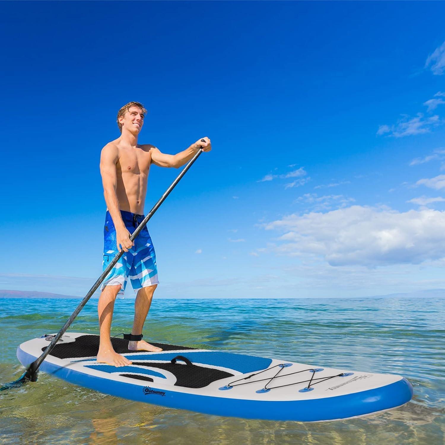 Blue - Outsunny - 10.6 32 Inflatable StandUp Paddle Board - 2
