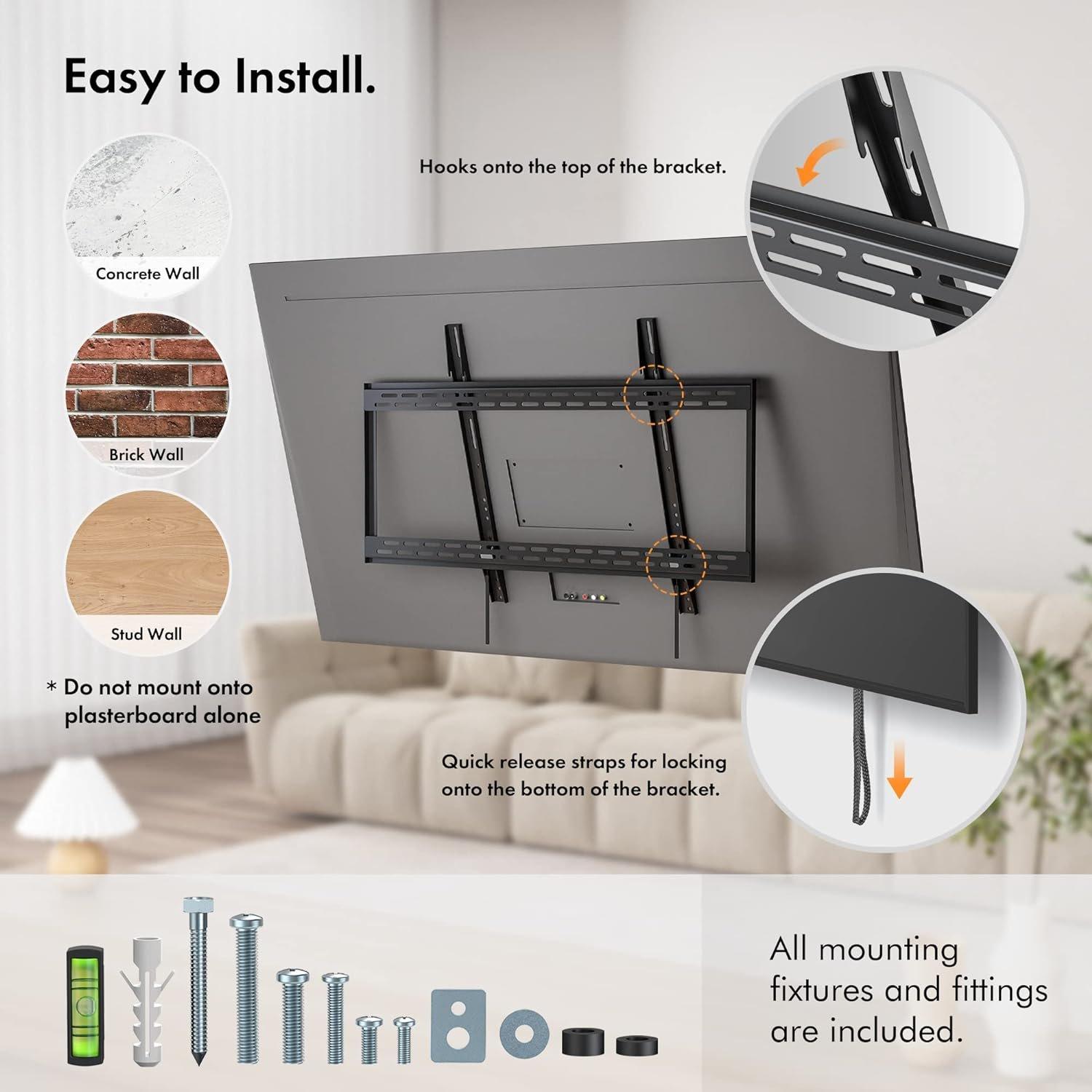 Black - VonHaus - VonHaus - 26-55  Tilt TV bracket - 5