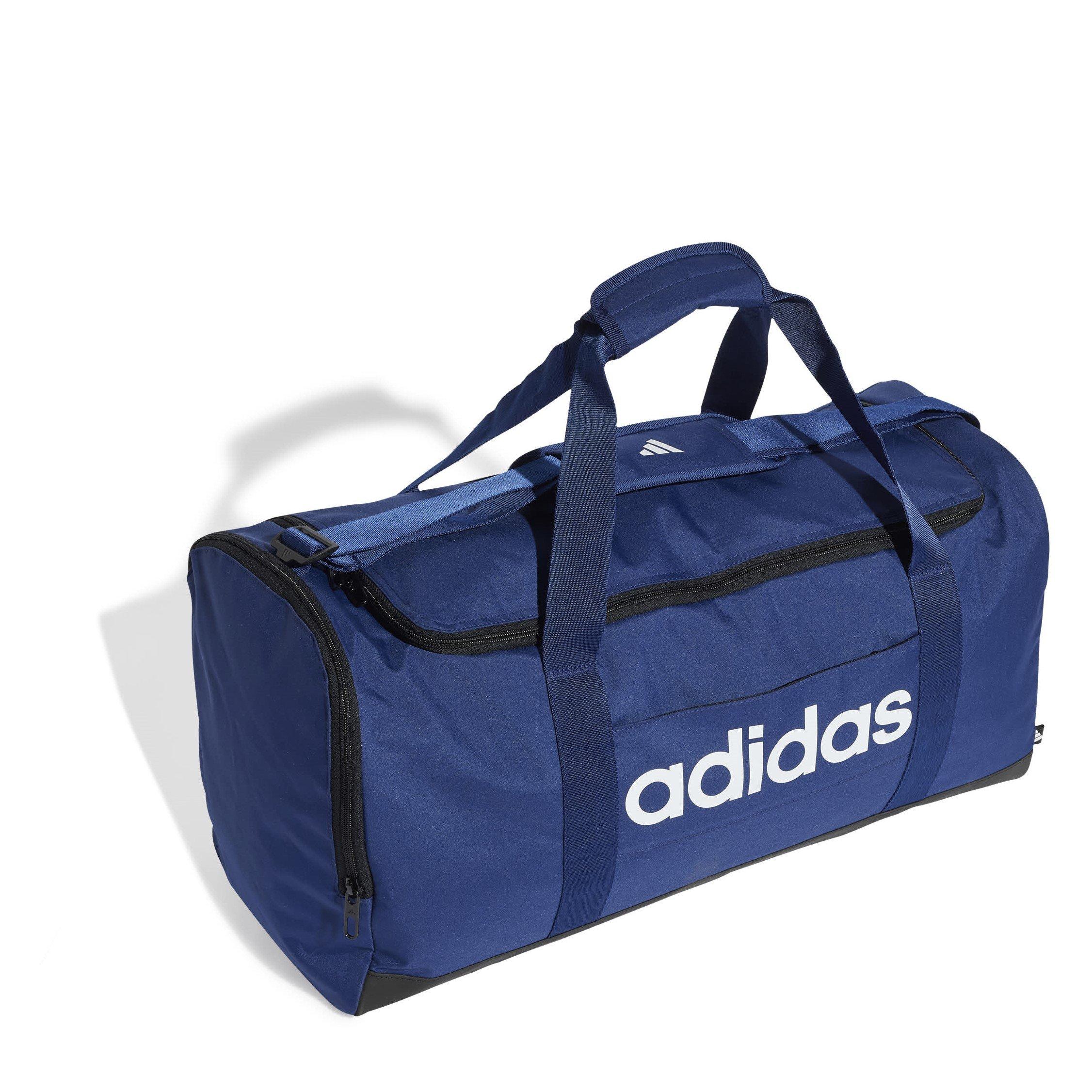 Dark Blue/White - adidas - Linear Duffel Bag Medium - 3