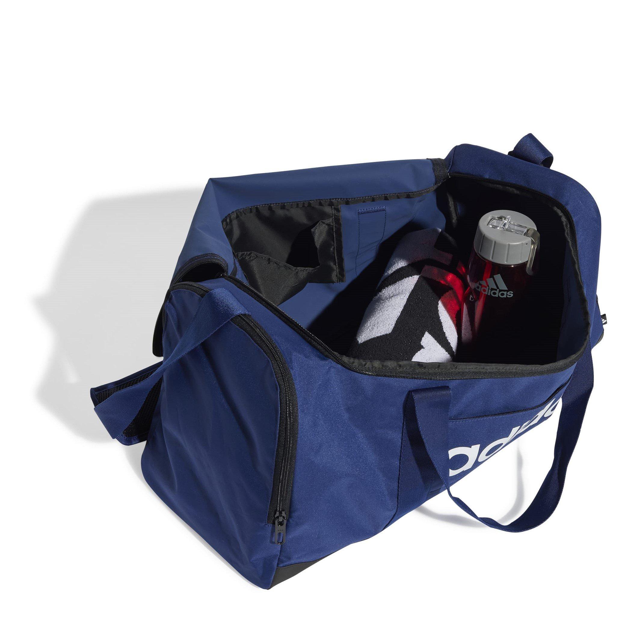 Dark Blue/White - adidas - Linear Duffel Bag Medium - 4