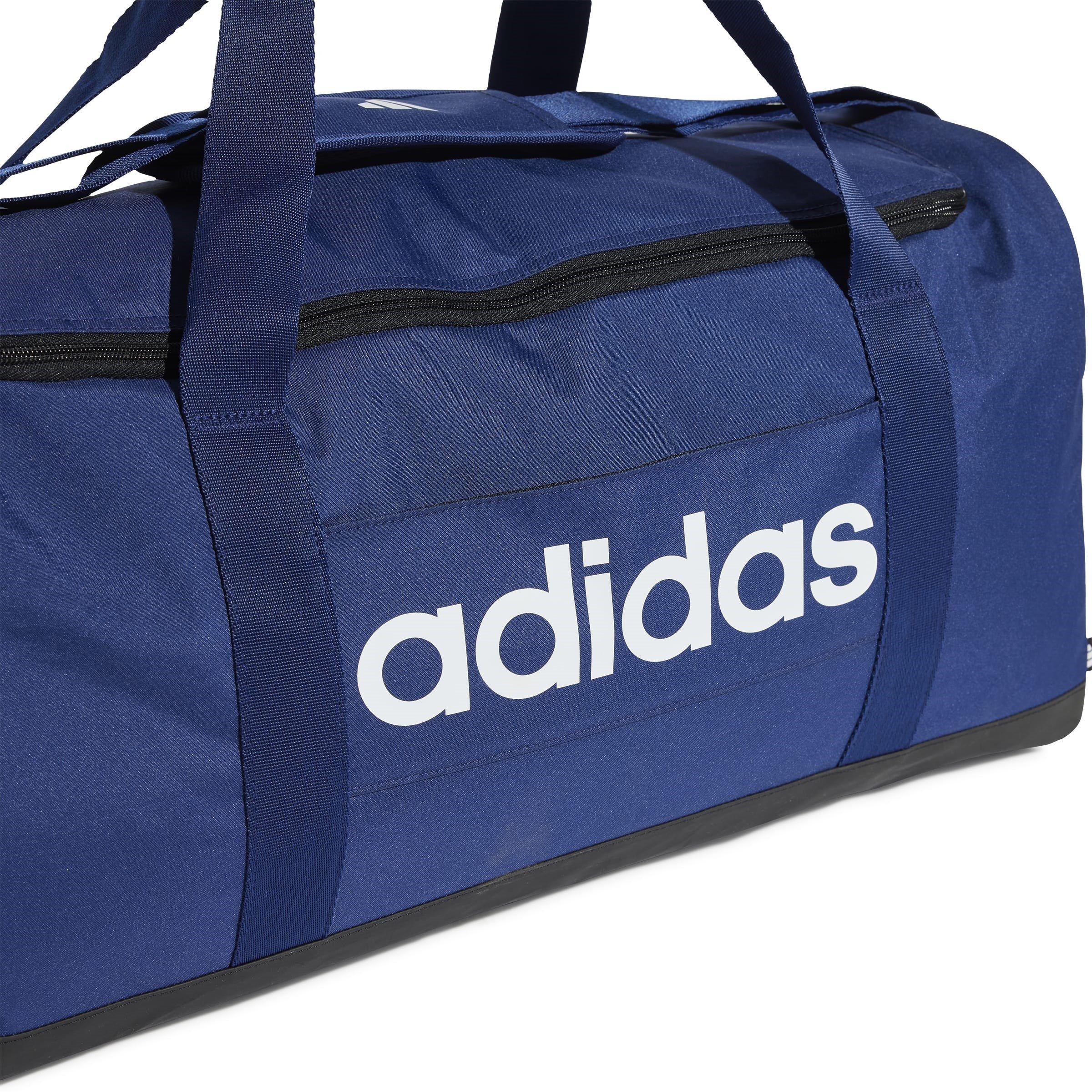 Dark Blue/White - adidas - Linear Duffel Bag Medium - 5