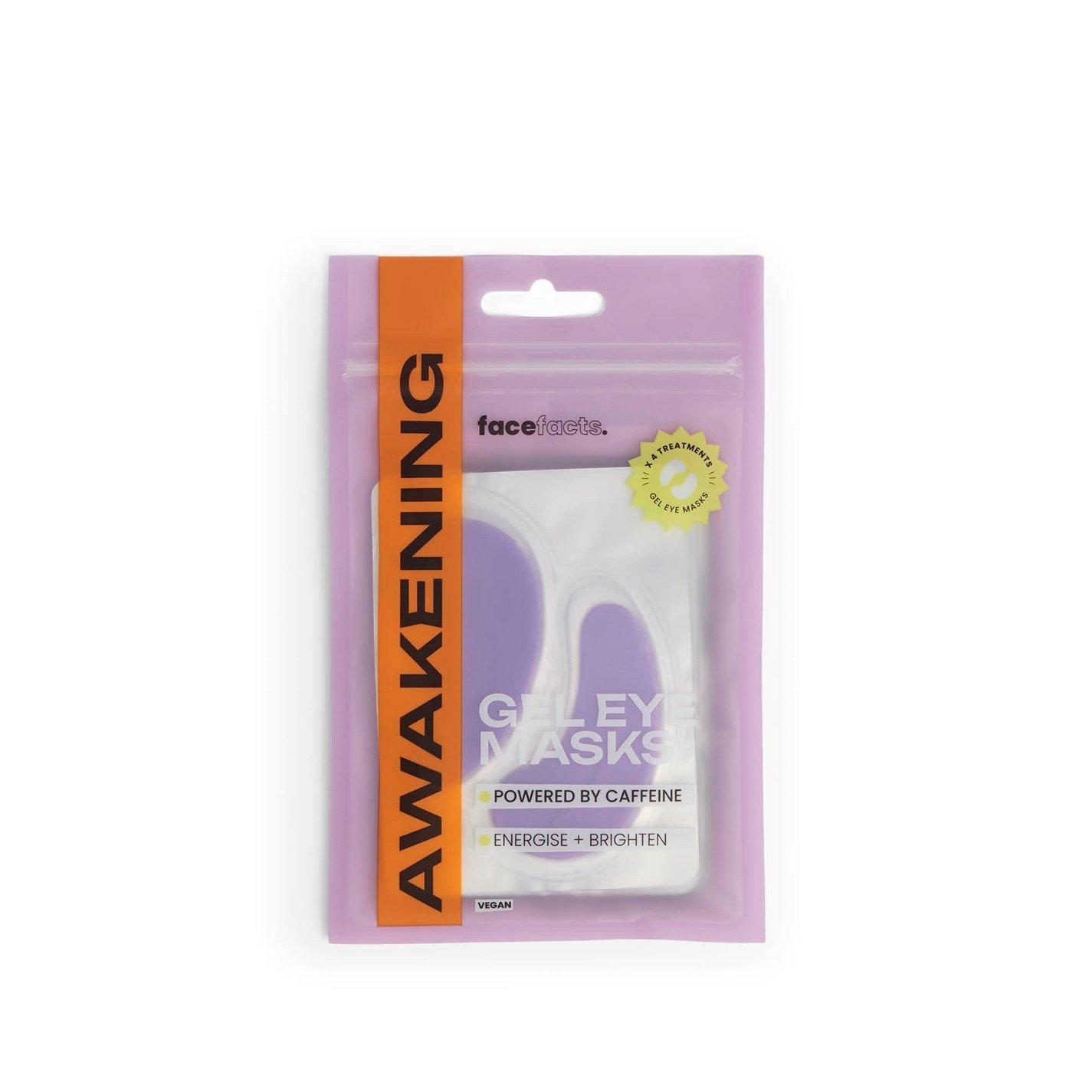 Face Facts Women's Fa Awakening Gel Eye Masks – Caffeine - Awake Caffeine