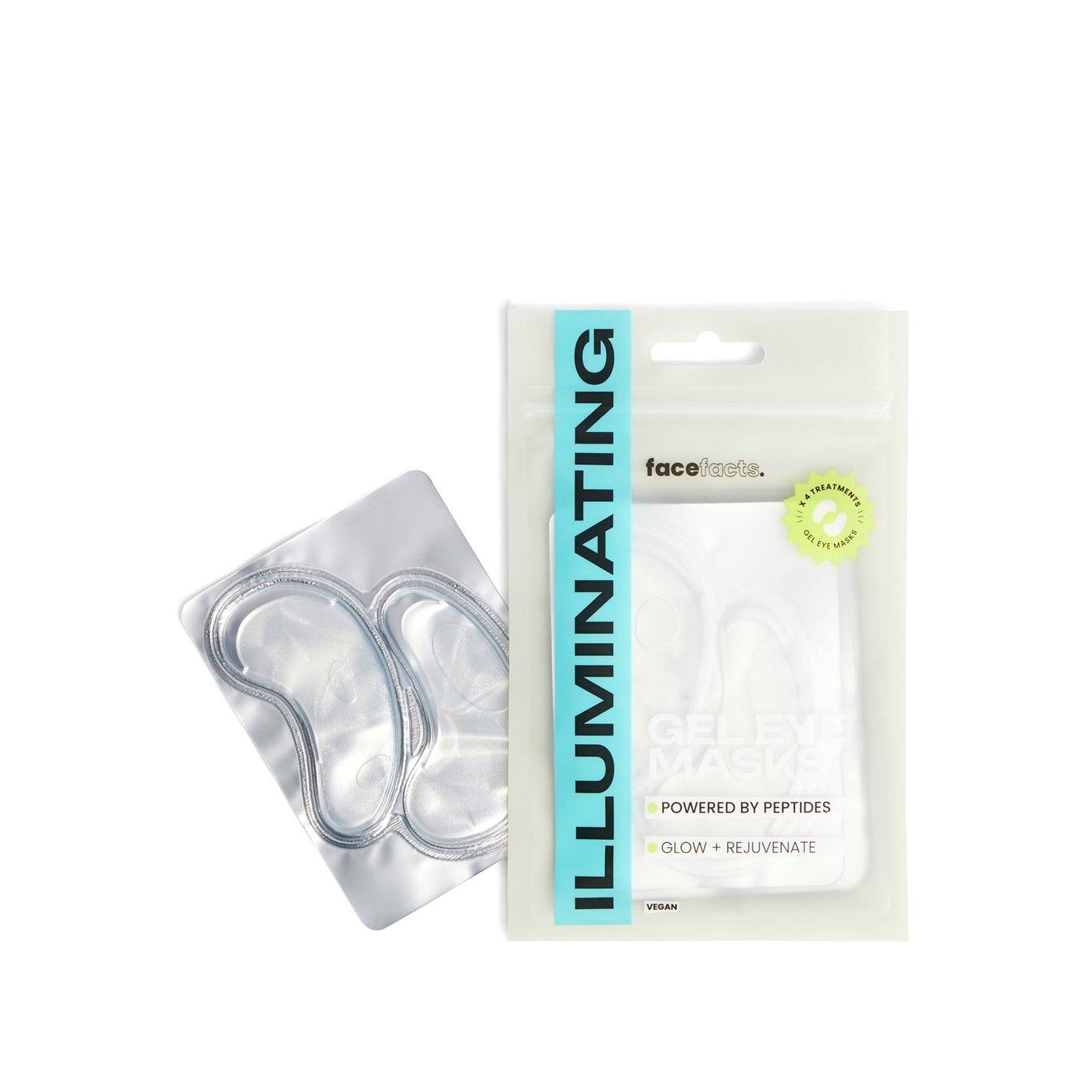 Face Facts Women's Fa Awakening Gel Eye Masks – Caffeine - Illuminating