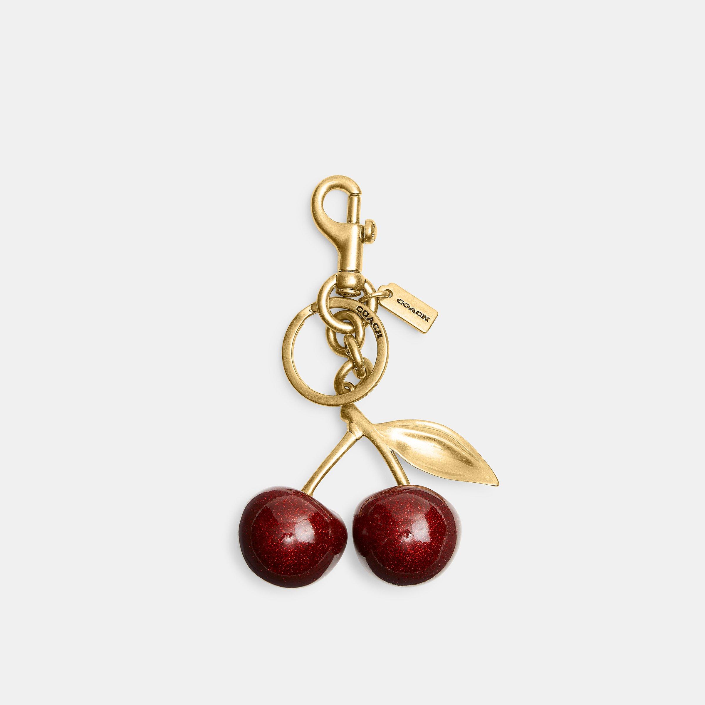 B4/Cherry - Coach - Women's Fruit Bag Charm Keyring - 1