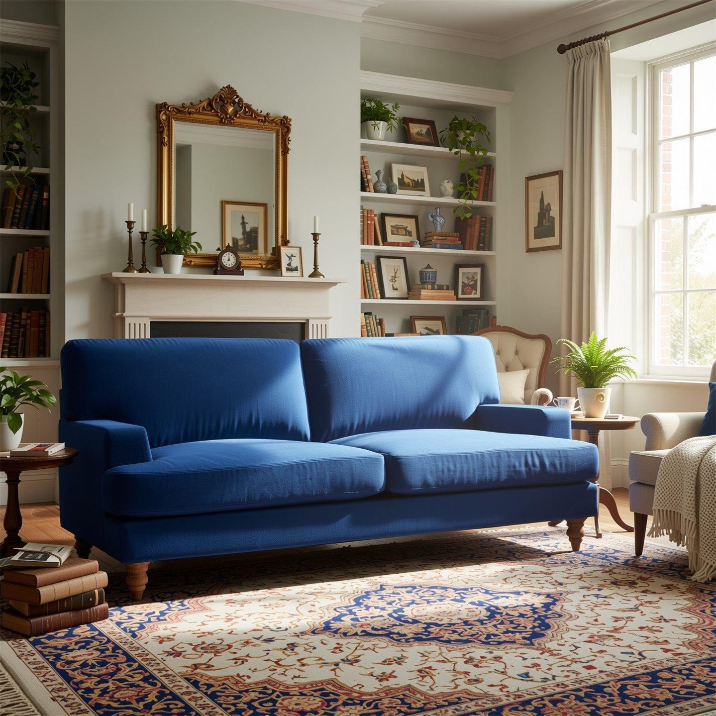 Navy - Biba - Lola 3 Seat Sofa - 2