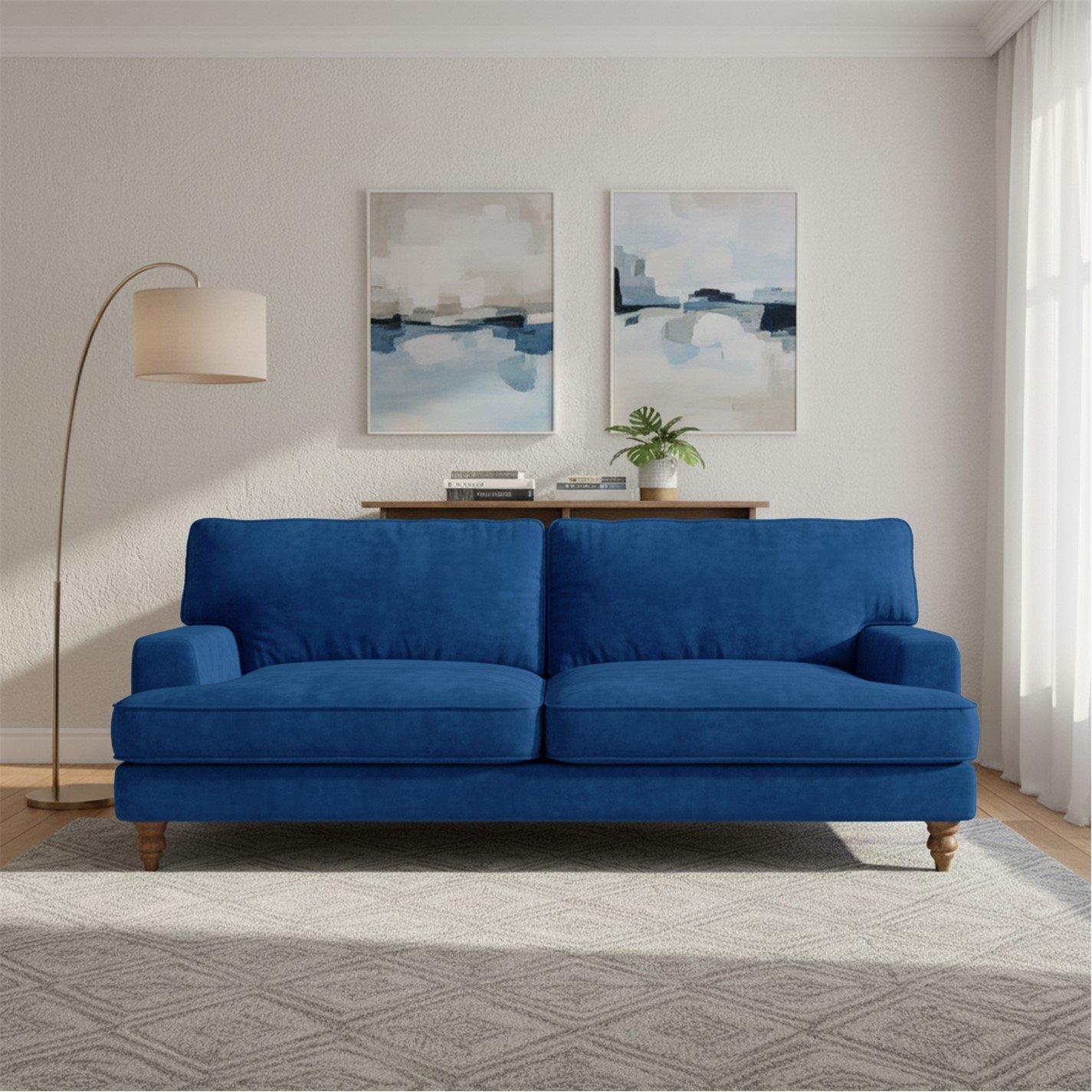 Navy - Biba - Lola 3 Seat Sofa - 3