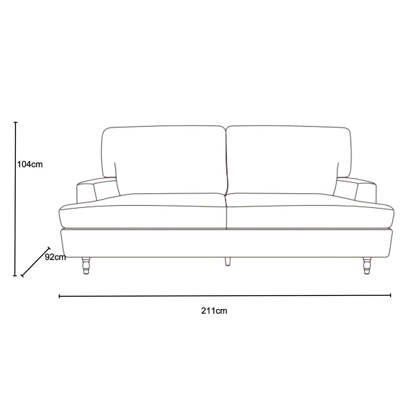 Navy - Biba - Lola 3 Seat Sofa - 5