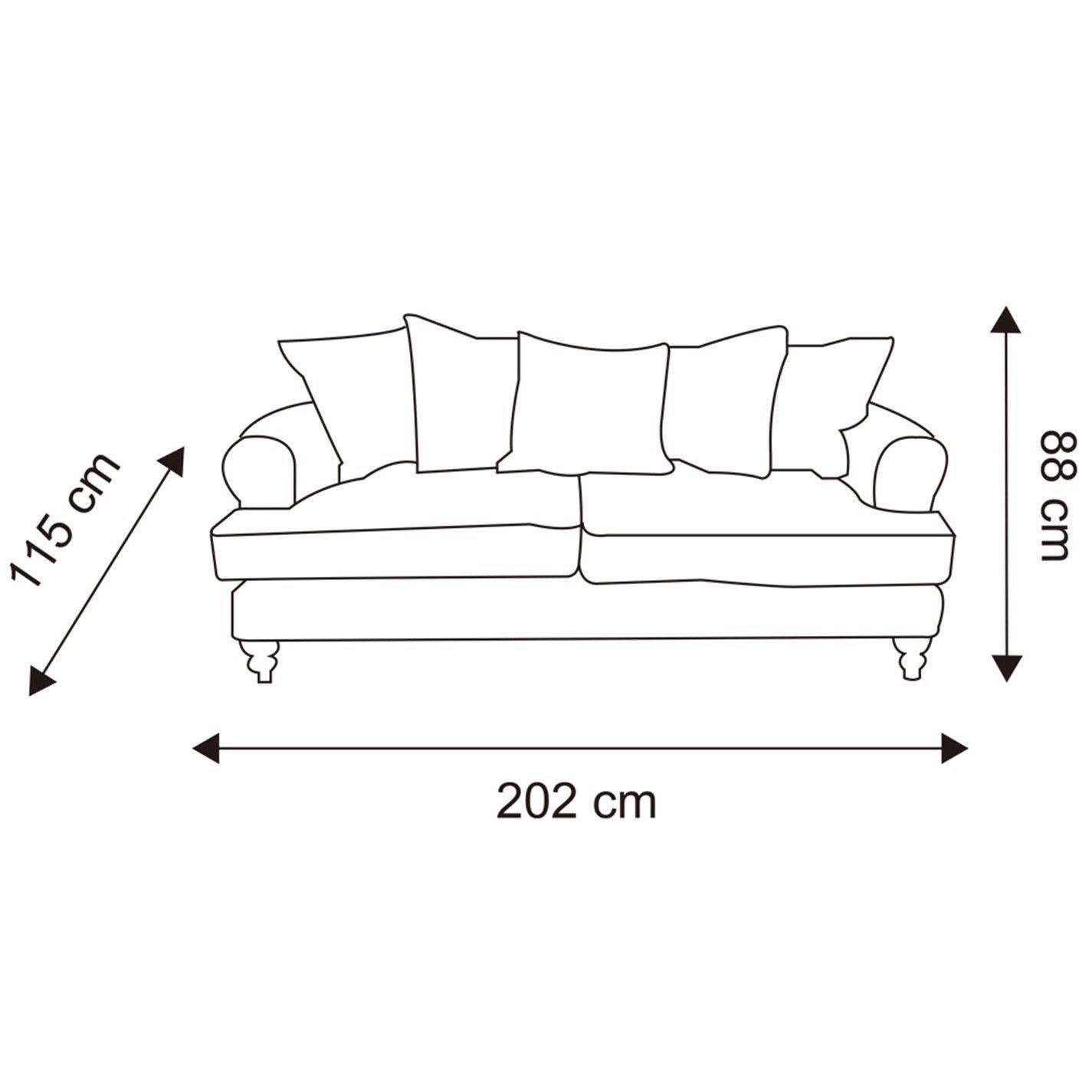 Biege Chenille - Biba - Biba Freddy 2.5 Seaters Sofa - 5