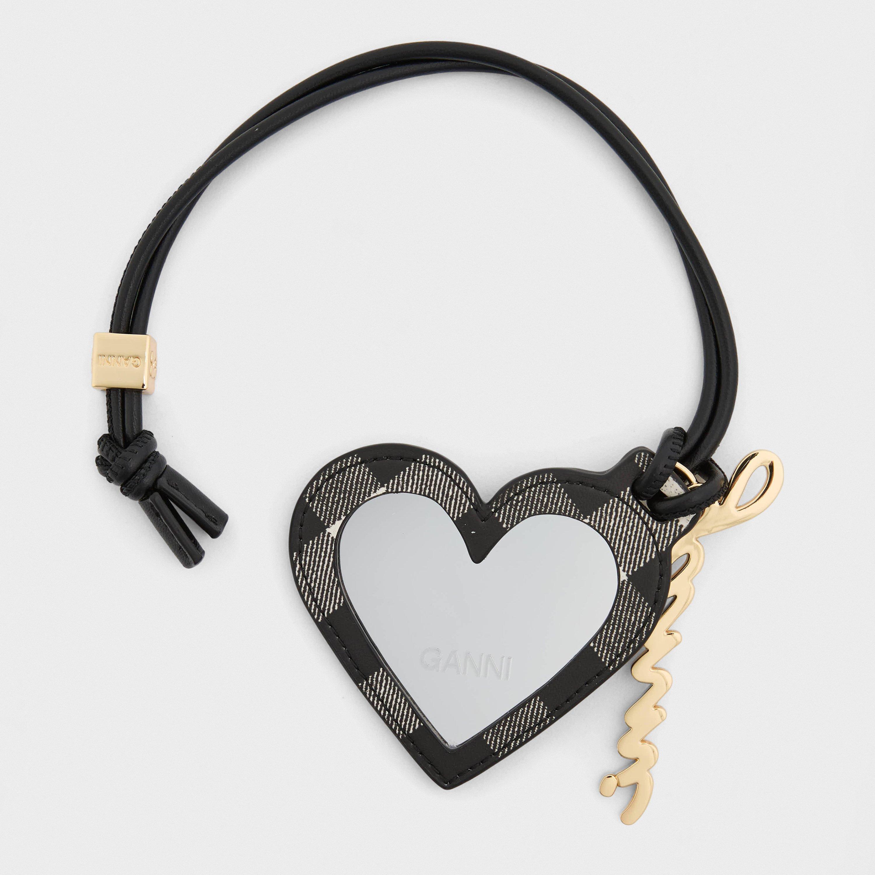 Black - Ganni - Ganni Bou Hrt Mirror Ld61 - 2