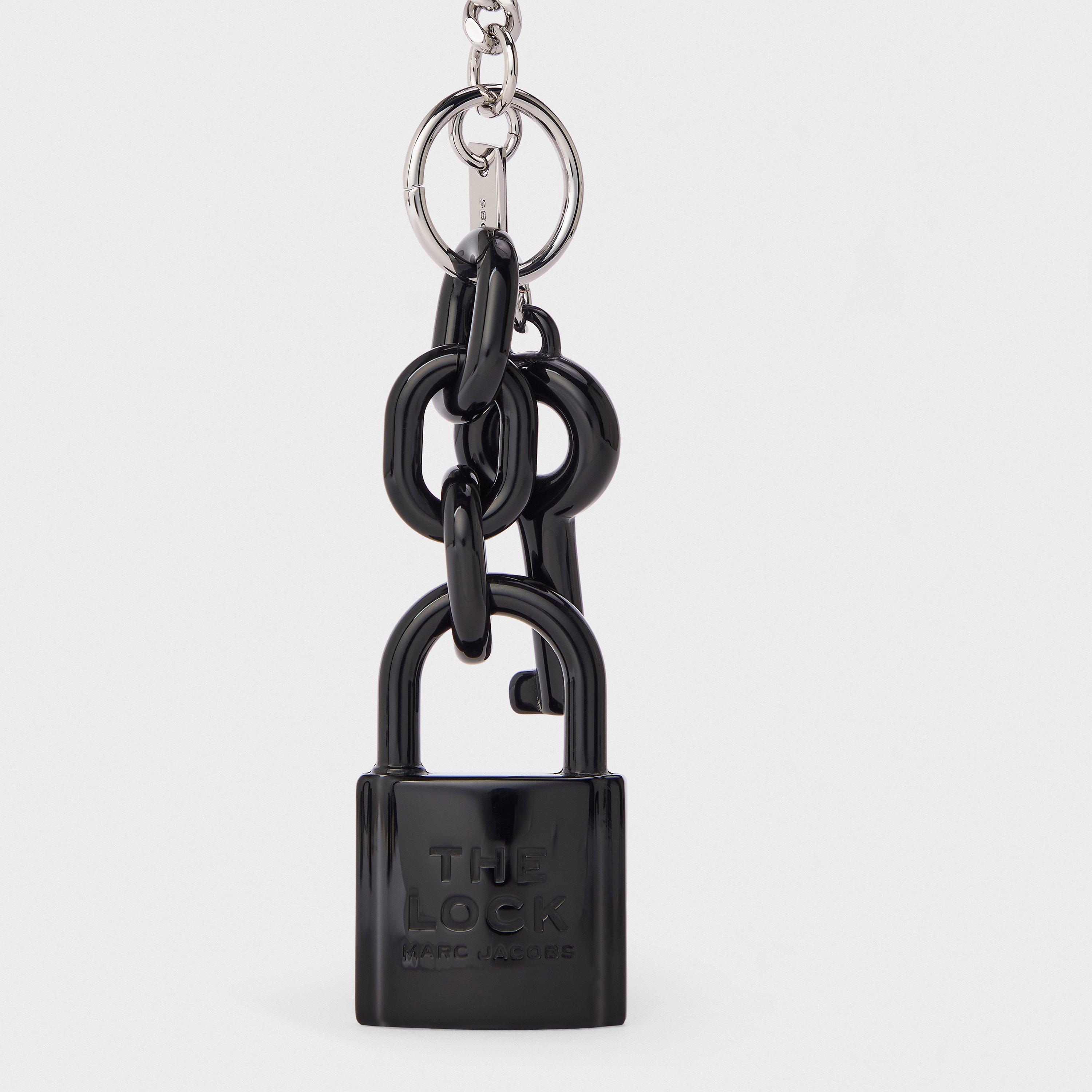 BLACK - Marc Jacobs - Women's Padlock Charm Keyring - 3