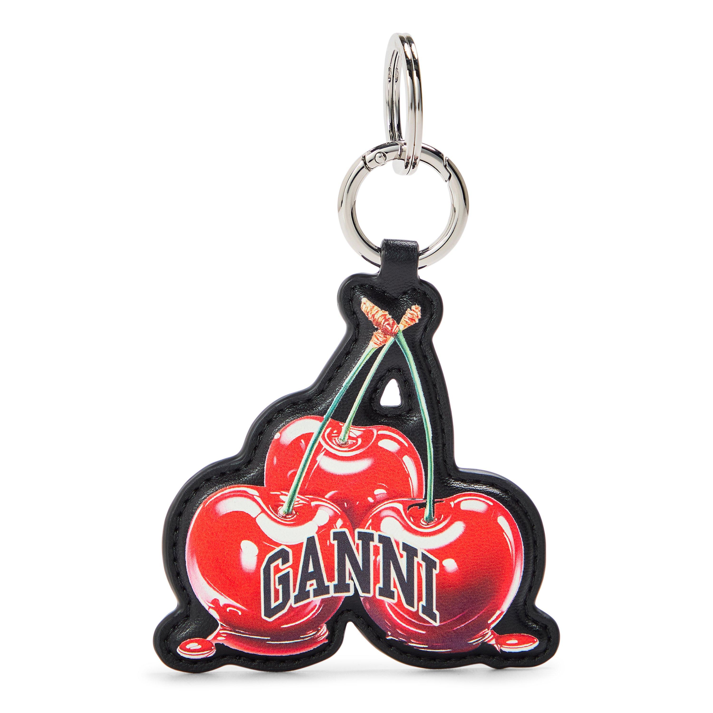 Ganni Women's Cherry Keyring - Black