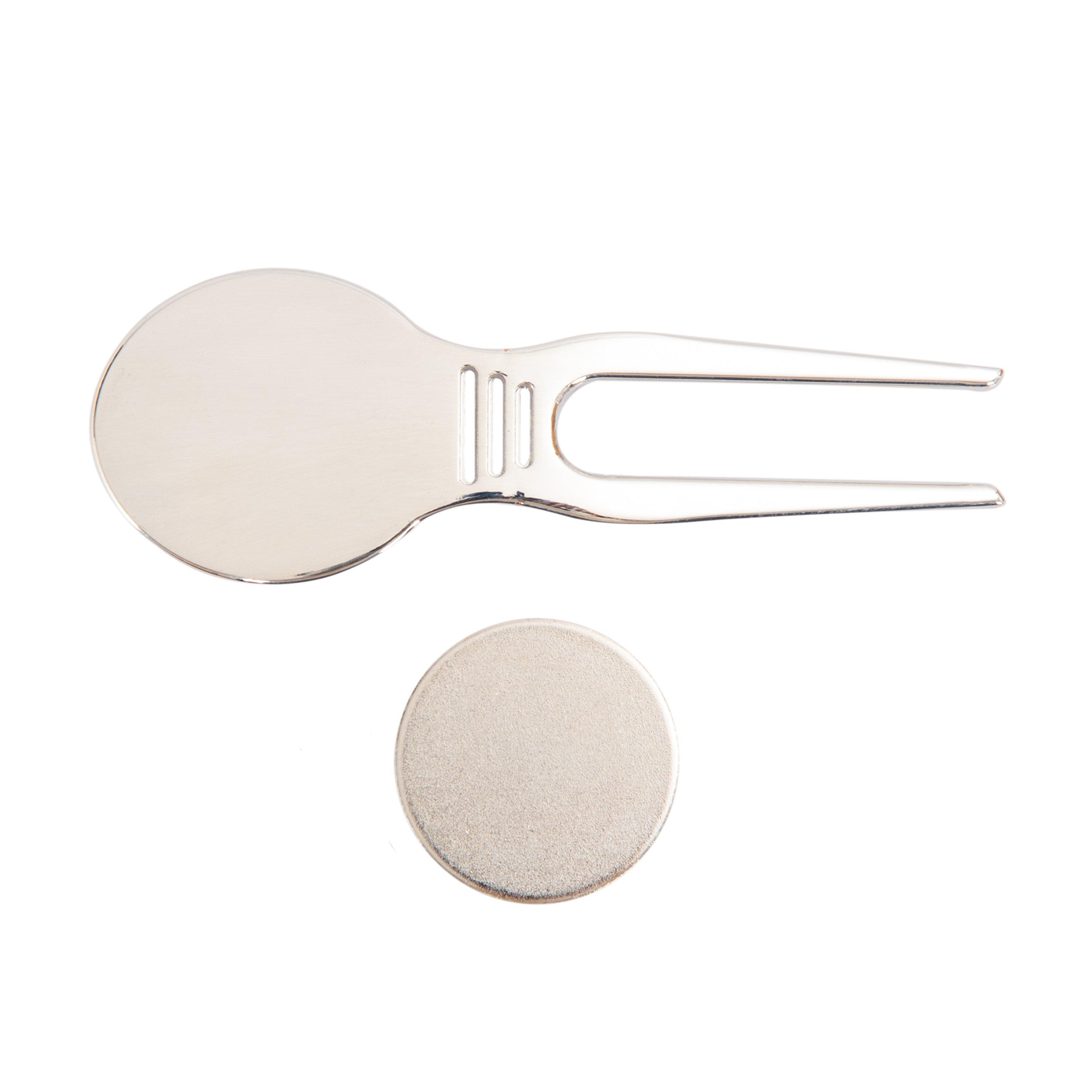 - - Slazenger - Golf Pitchfork Repair Tool with Magnetic Ball Markers - 2