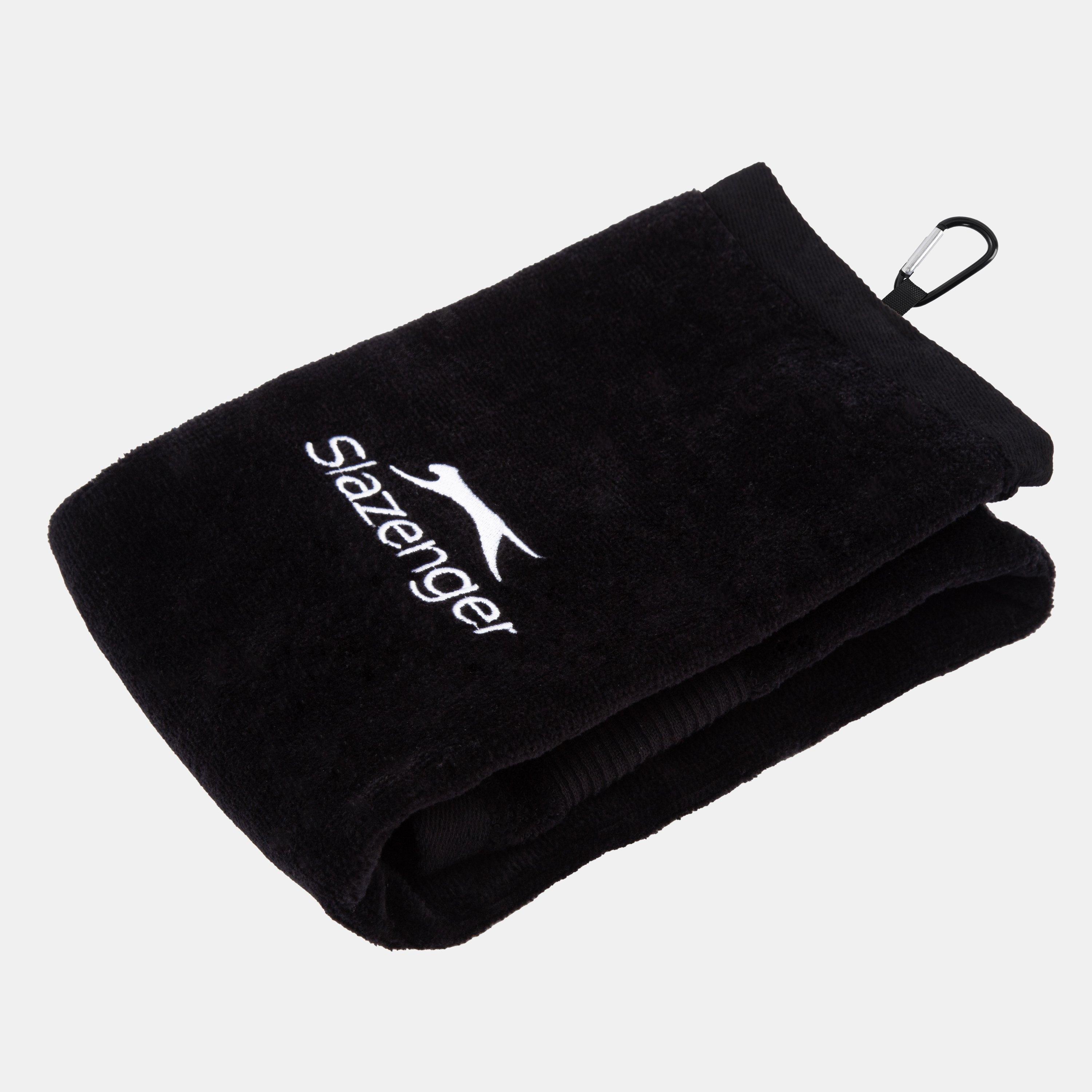 Slazenger  Golf Towel With Carabiner Clip - Black