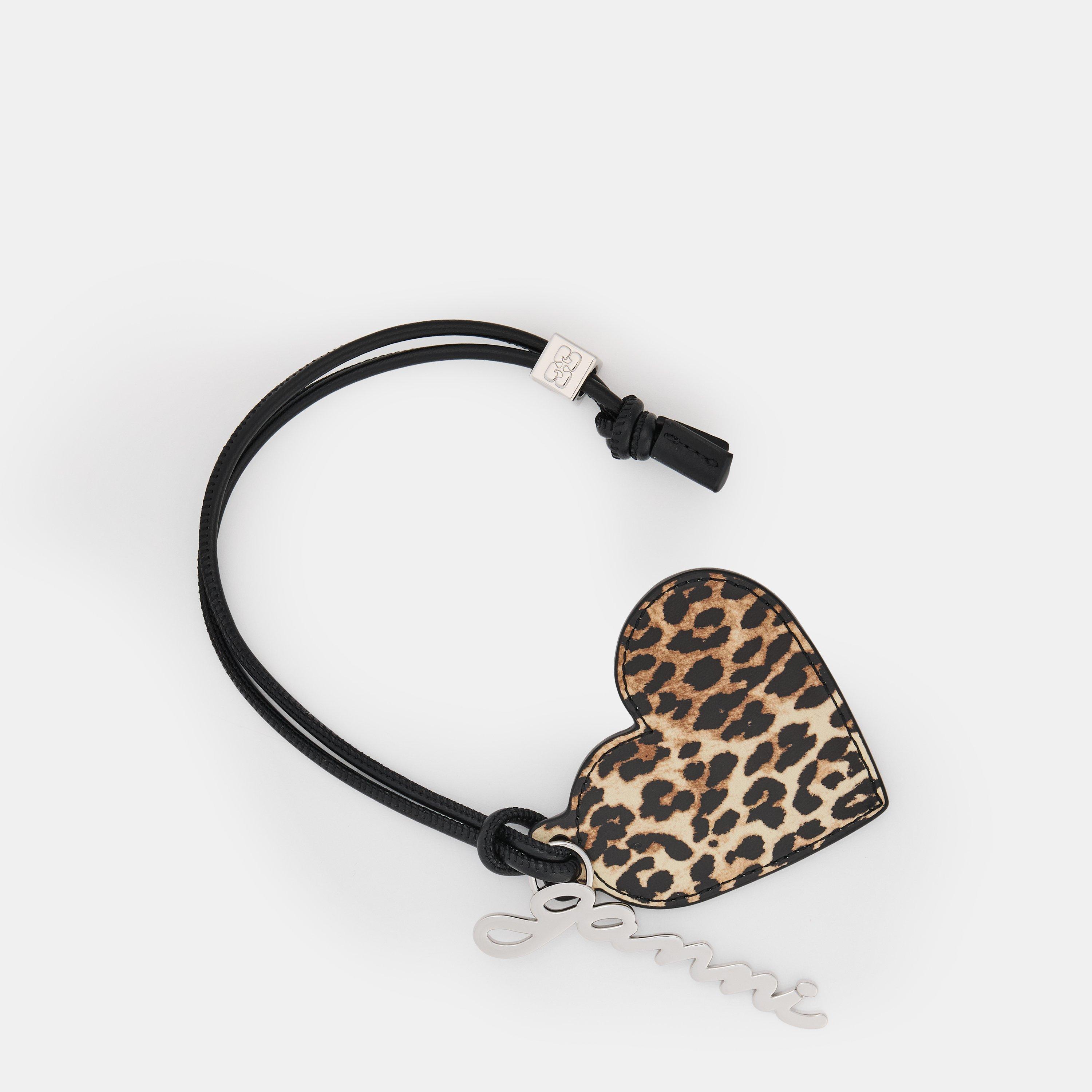 Leopard - Ganni - Women's Heart Keyring - 2