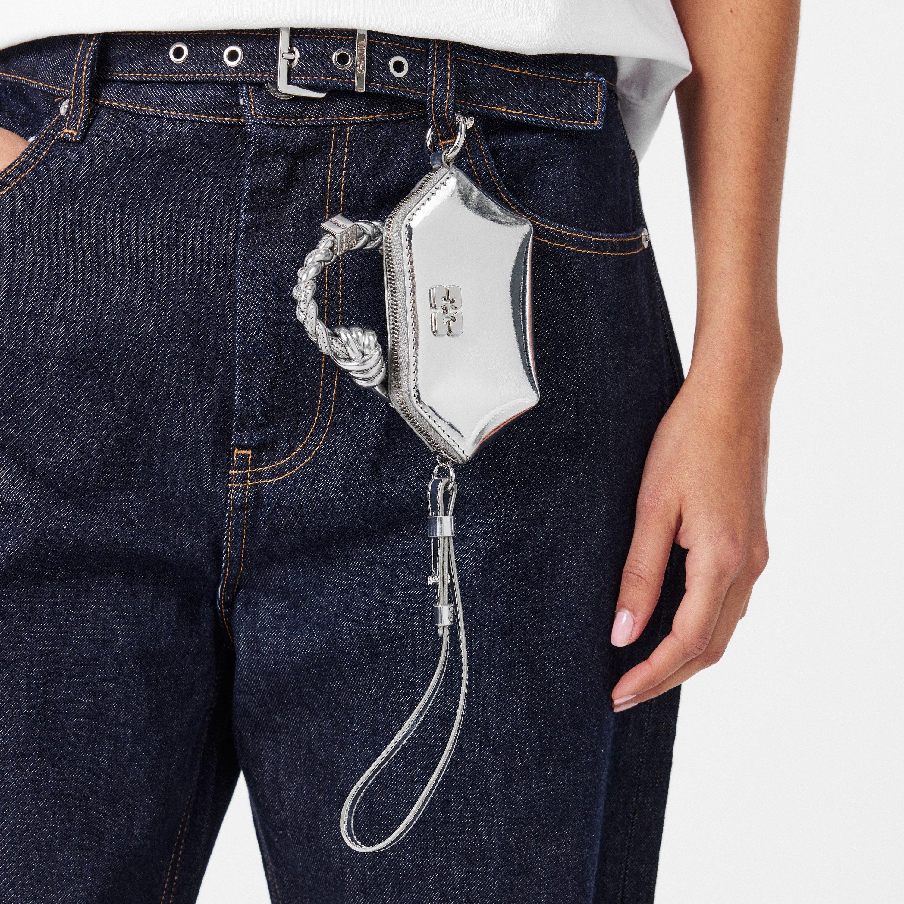 Silver - Ganni - Women's Bou Nano Keyring - 3