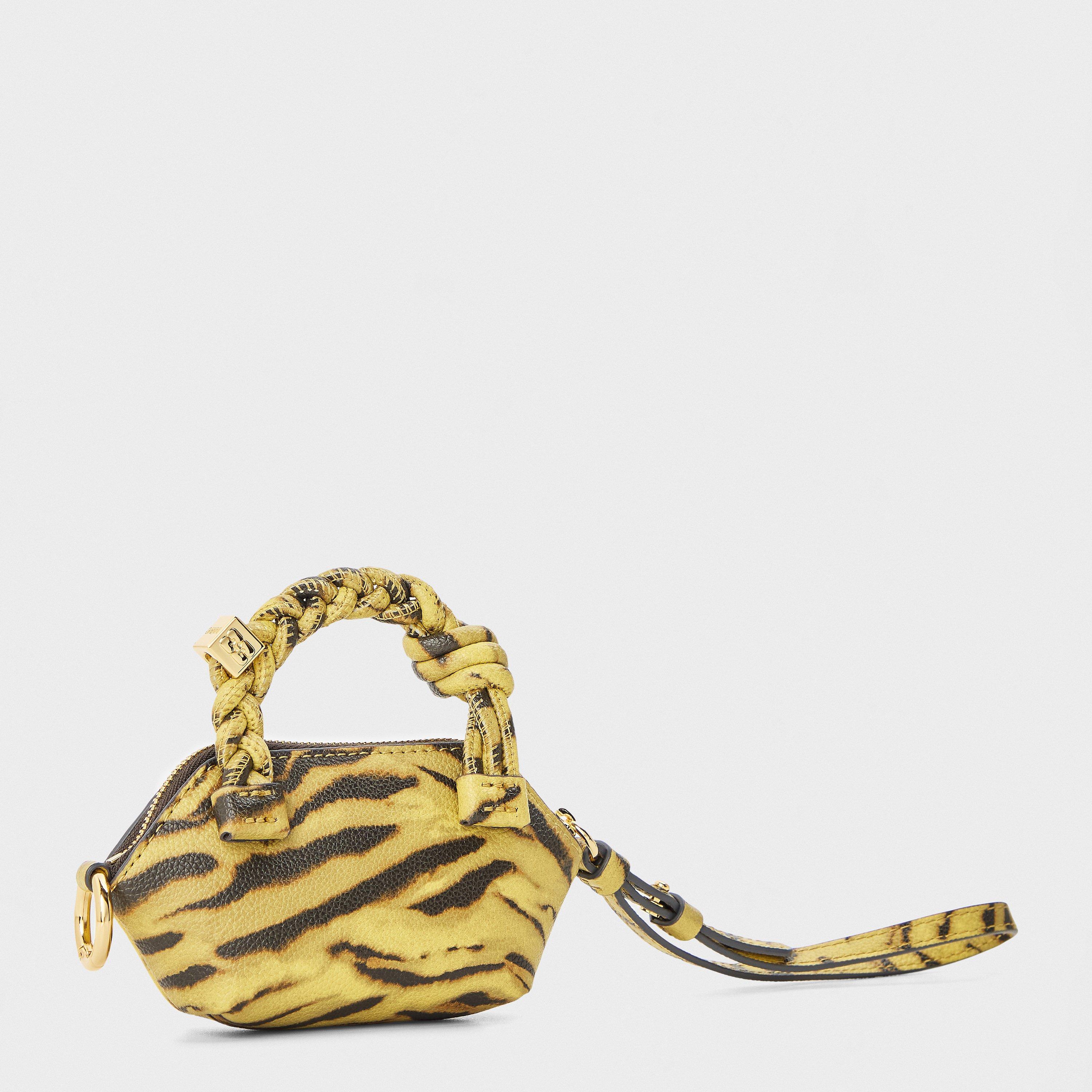 Khaki Zebra - Ganni - Women's Bou Nano Keyring - 2