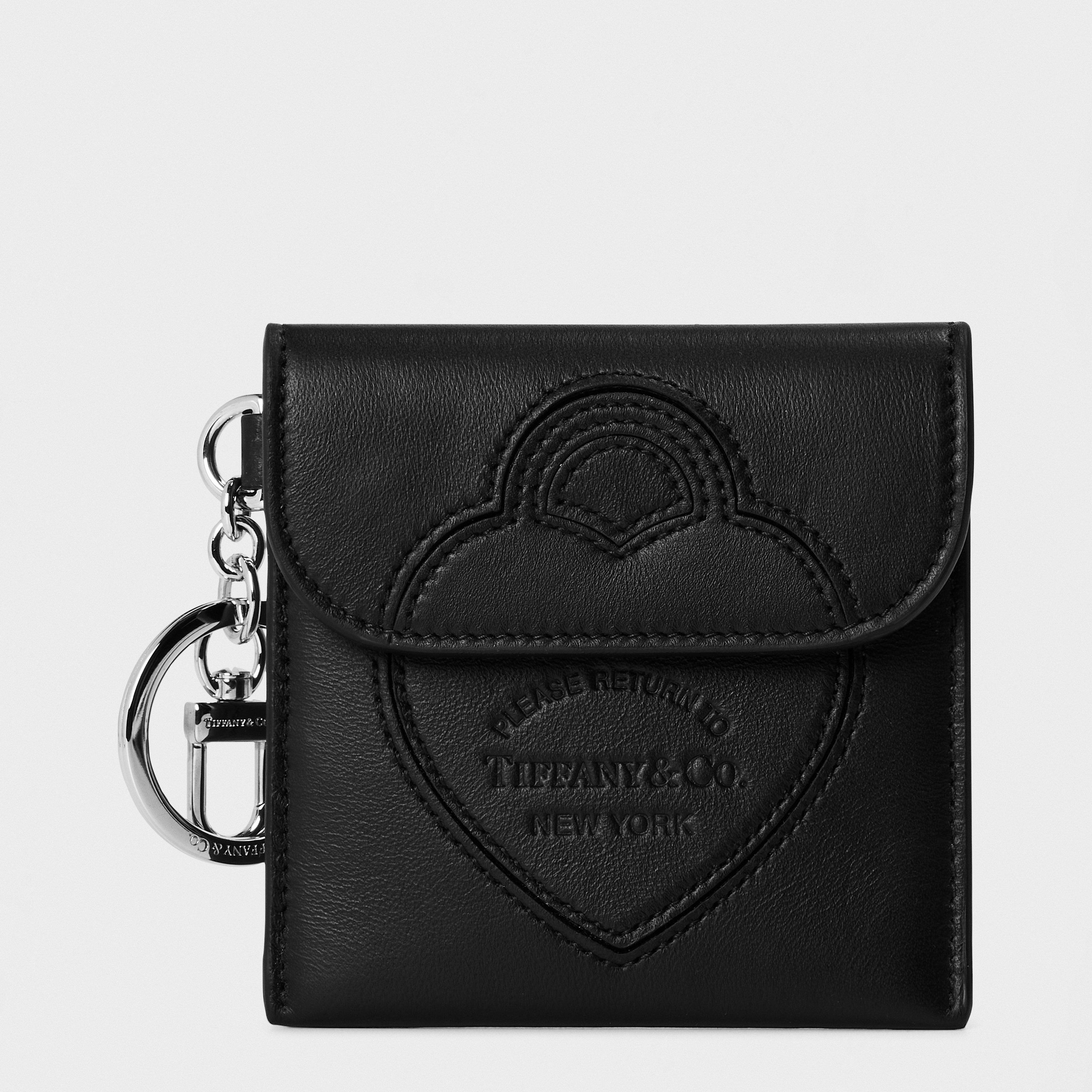 Black - Tiffany - Women's Pouch Bag Chrome Charm - 1