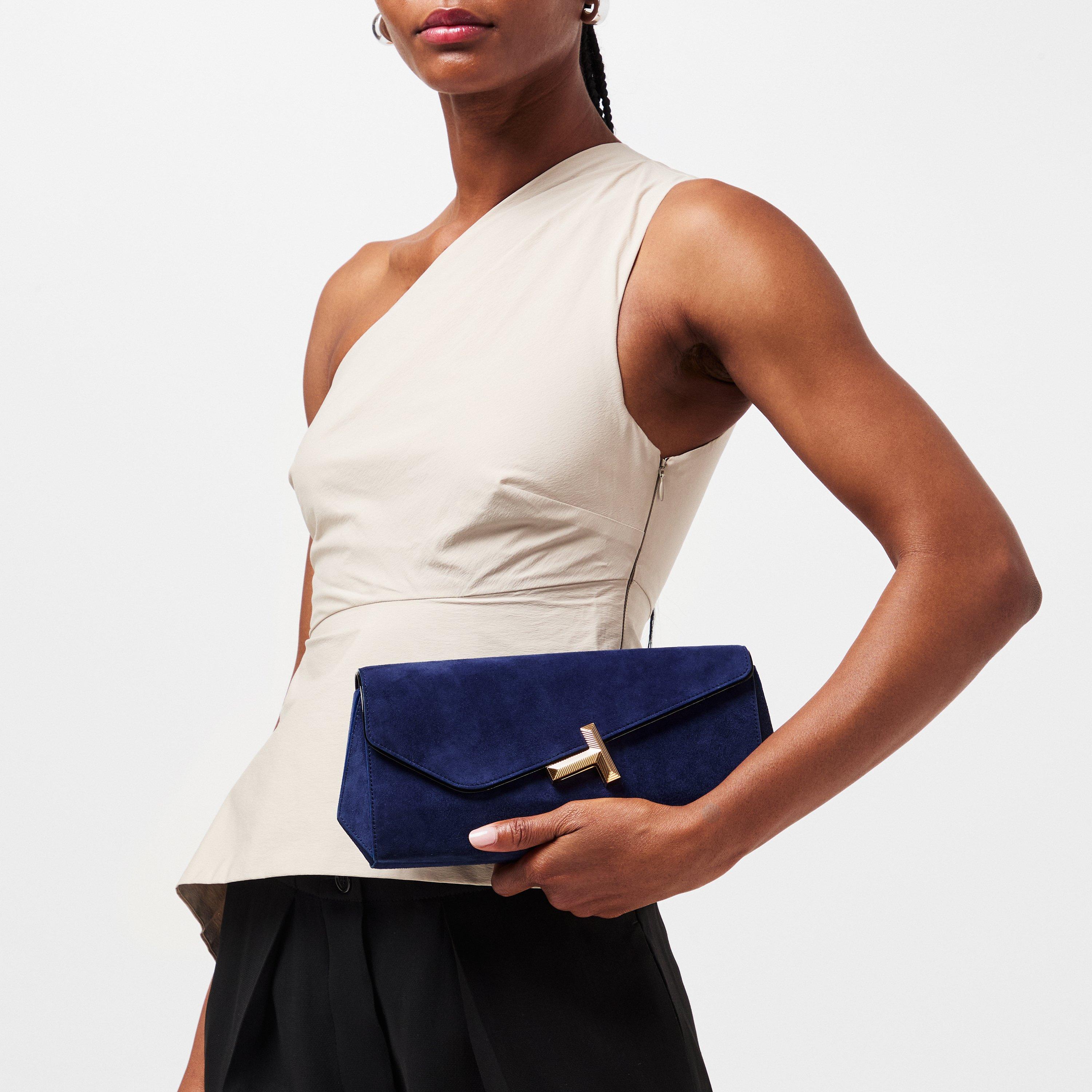 Blue - Tiffany - T Clutch Bag - 3