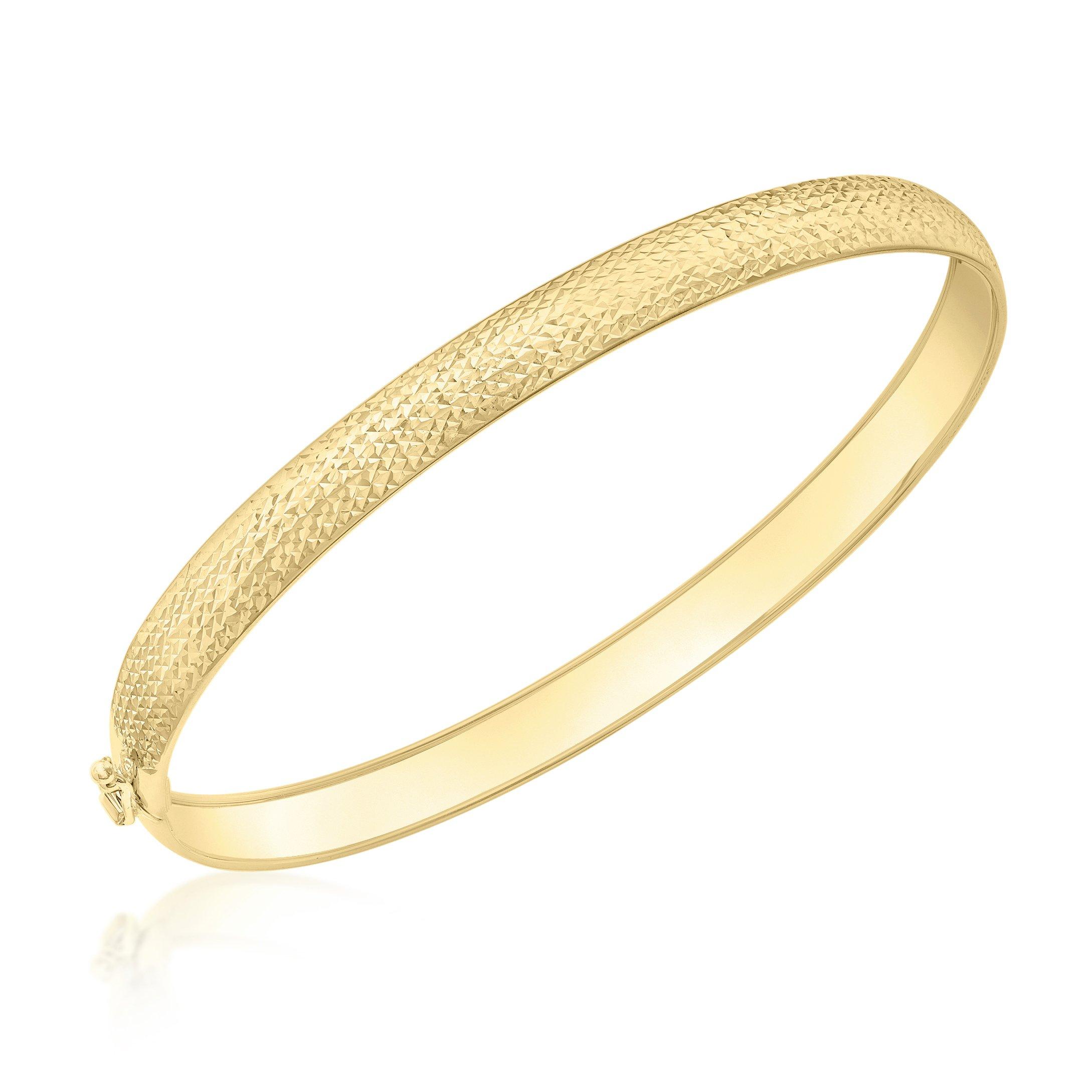 Gold - Be You - 9ct Gold Diamond Cut Bangle - 1
