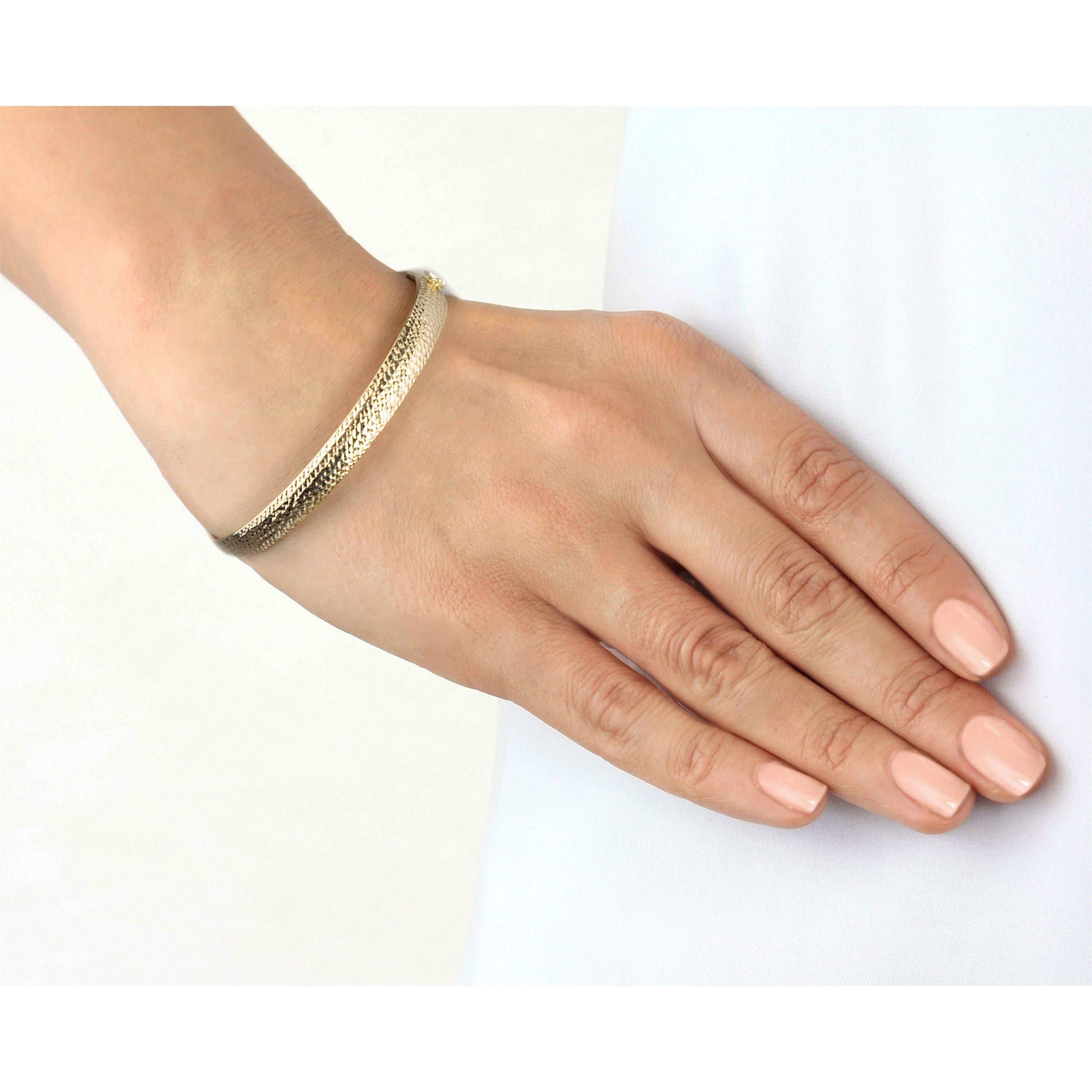 Gold - Be You - 9ct Gold Diamond Cut Bangle - 2