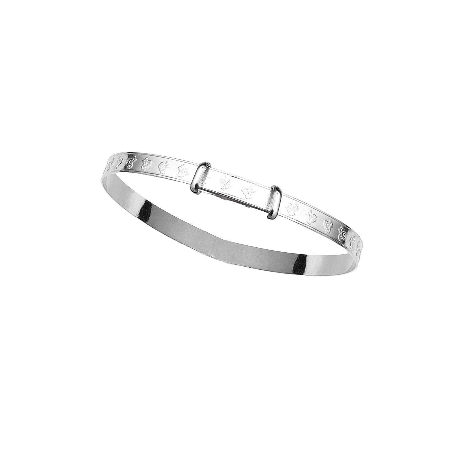 Silver - Be You - Sterling Silver Teddy Bear Baby Bangle