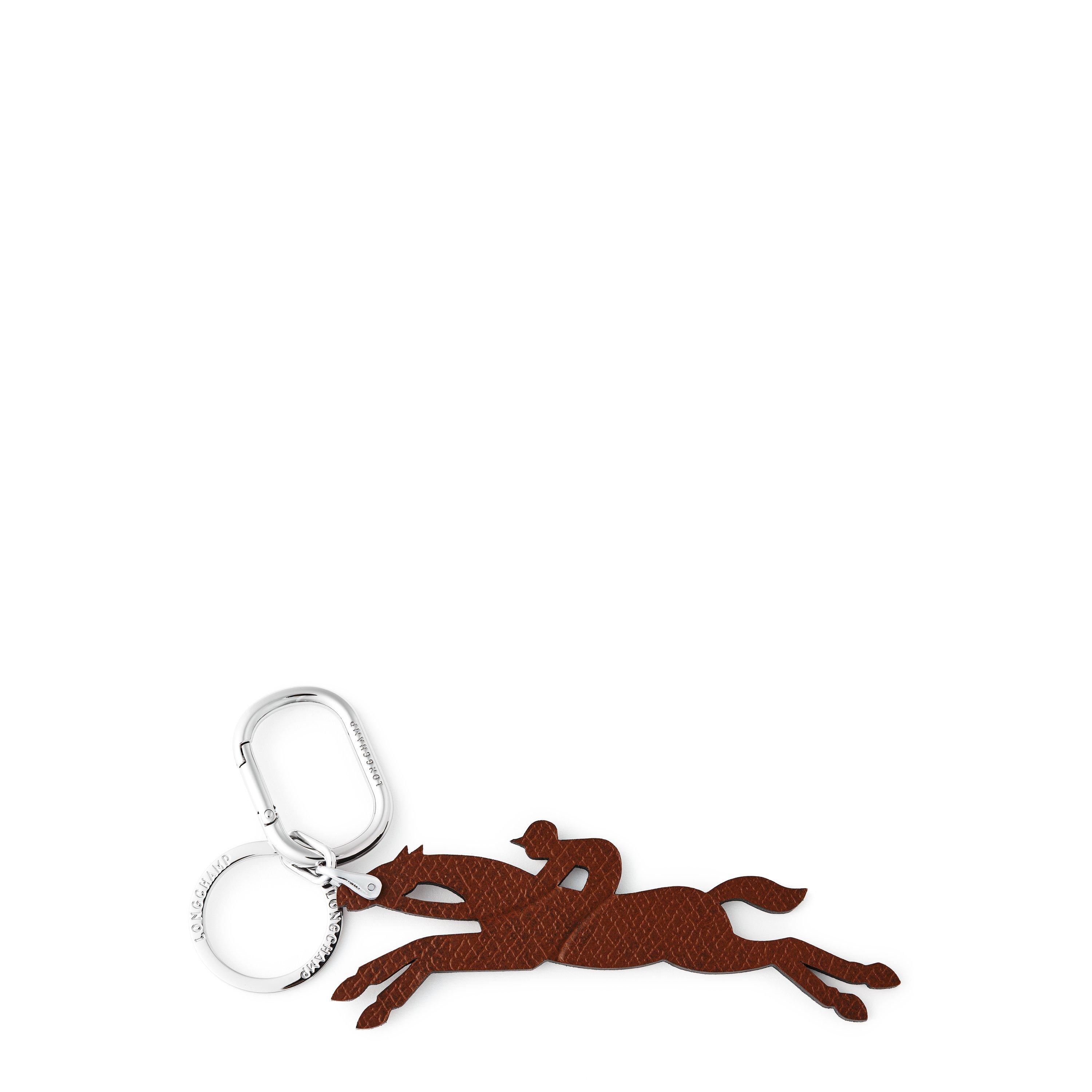 Brown 035 - Longchamp - Women's Le Pliage Leather Key-Ring - 1