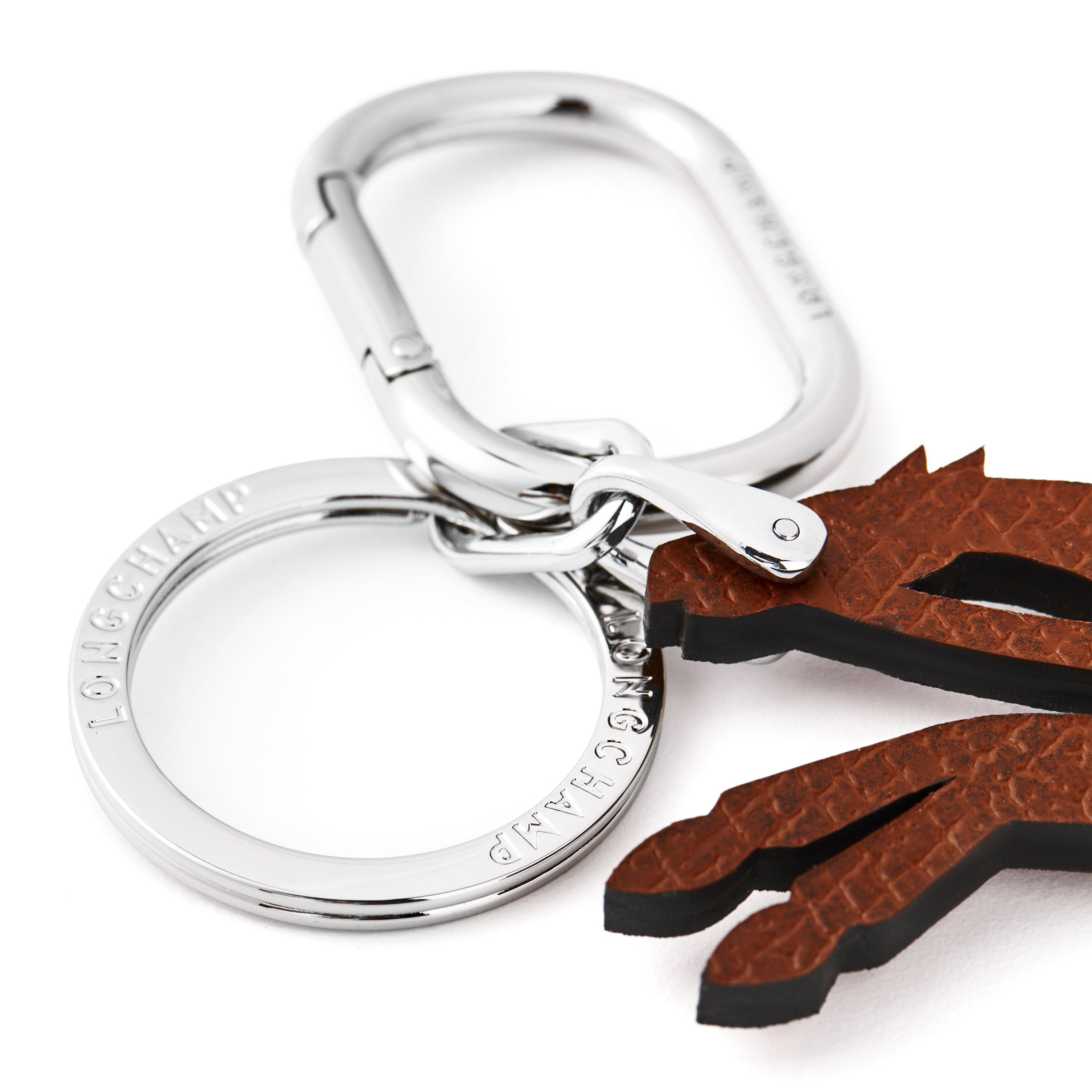 Brown 035 - Longchamp - Women's Le Pliage Leather Key-Ring - 2