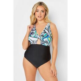 YOURS Curve Swirl Tummy Contol Swimsuit