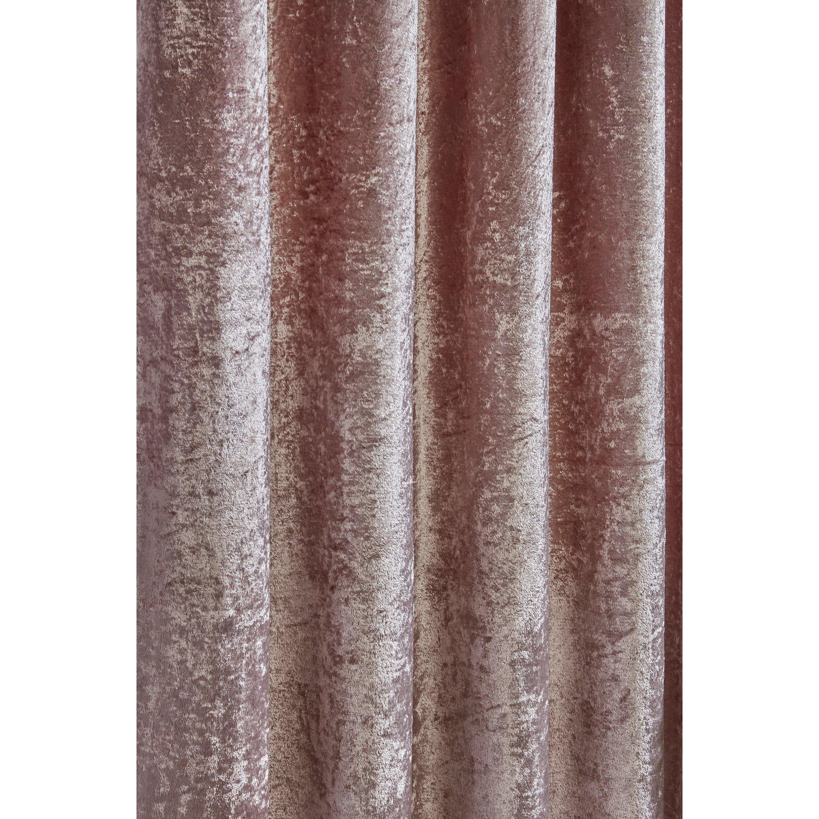 Blush - Homelife - Crushed Velvet Eyelet Curtains - 5