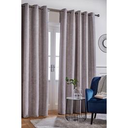 Homelife Chenille Woven Eyelet Curtains