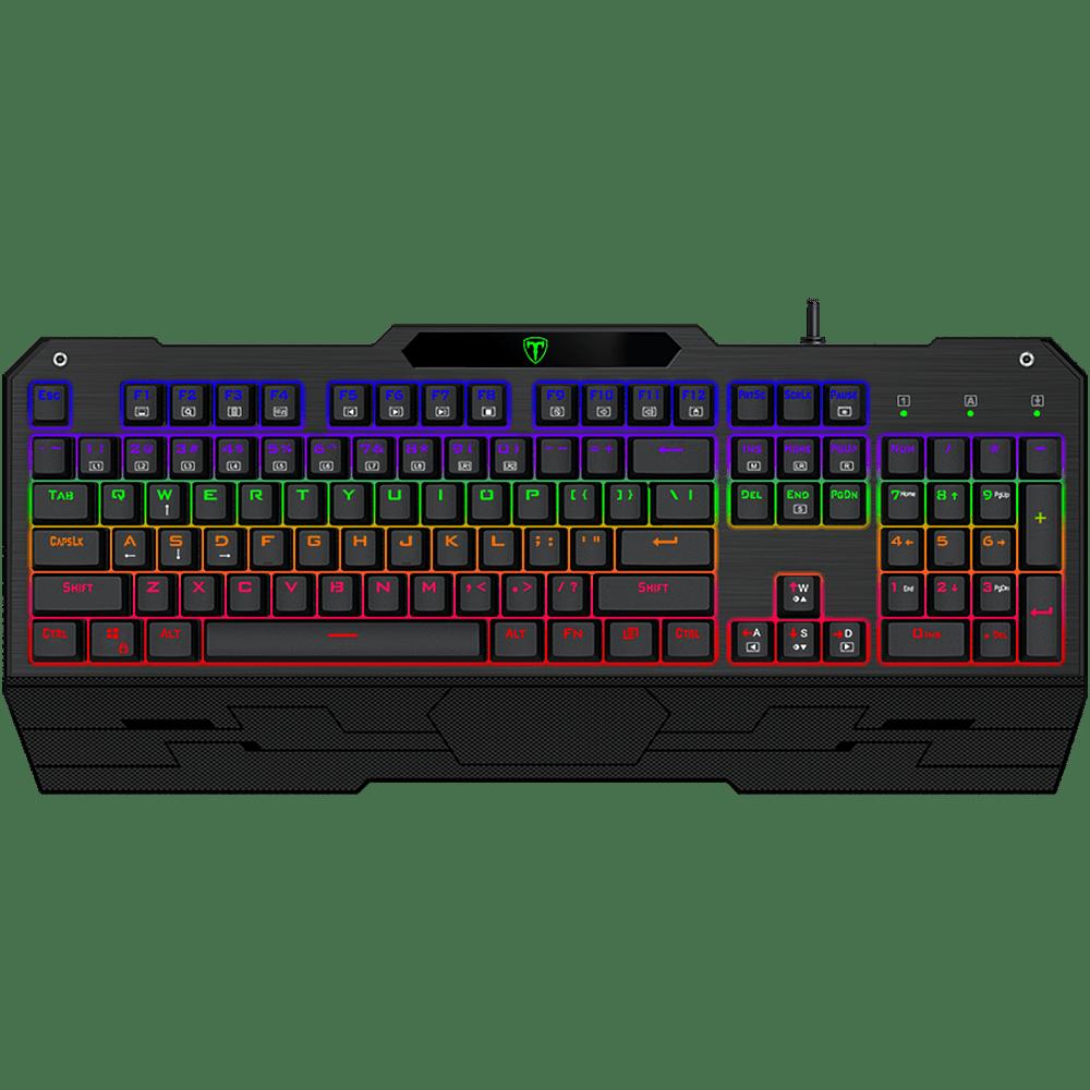 Black - T-DAGGER - T-TGK301 Battleship Gaming Keyboard - 1