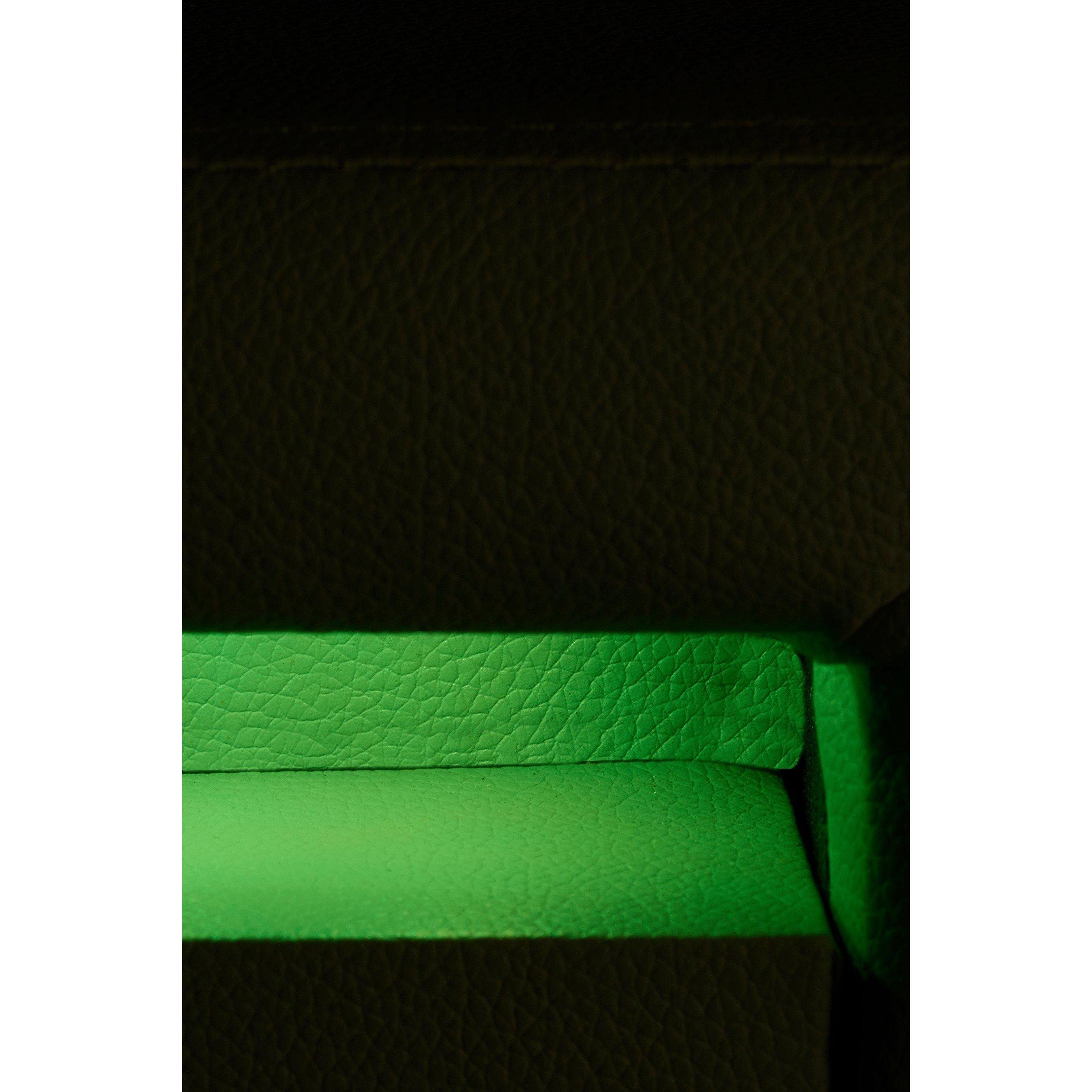 Grey - Homelife - Atlanta Faux Leather Bed with LED Headboard - 4