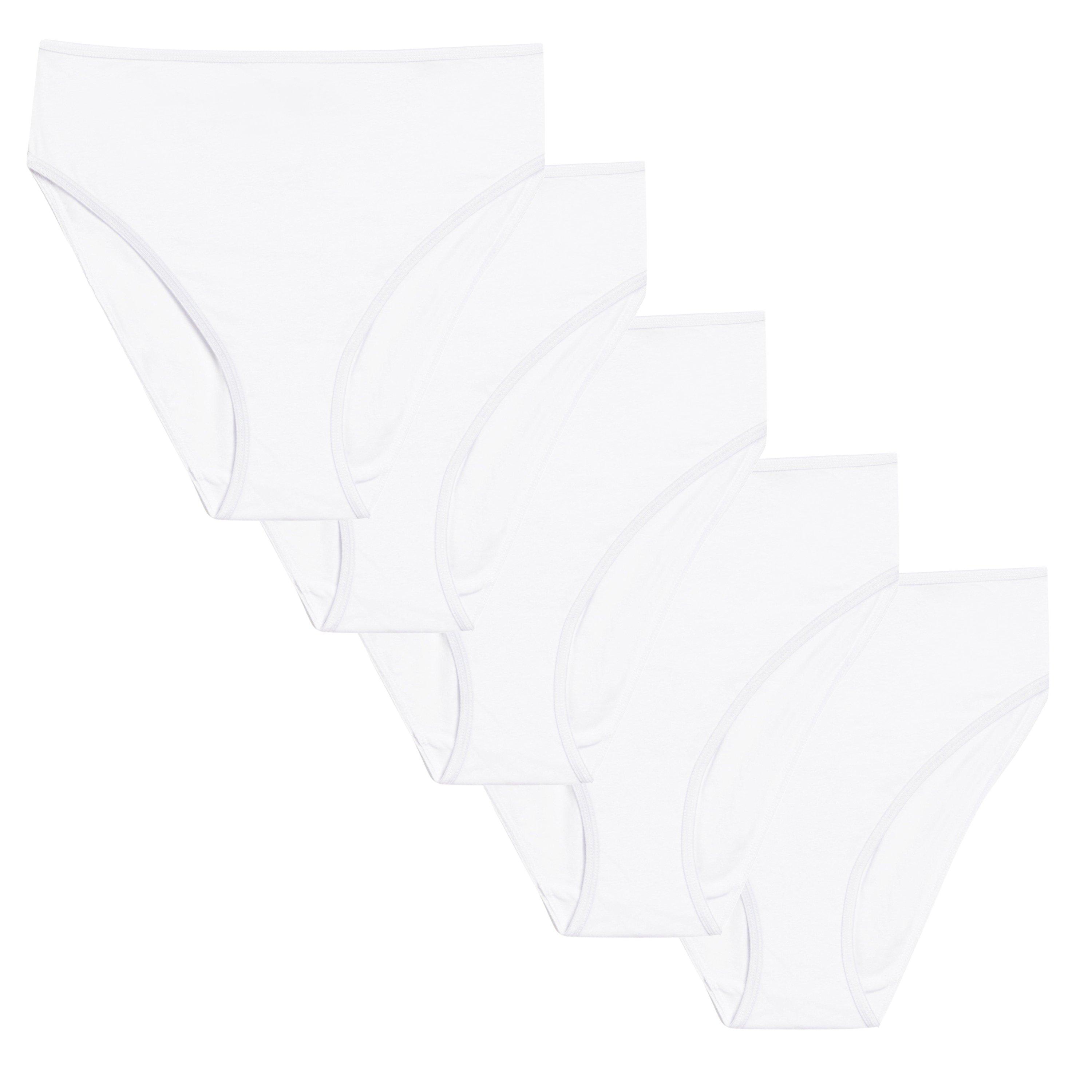 White - Be You - 5 Pack High Leg Briefs - 1