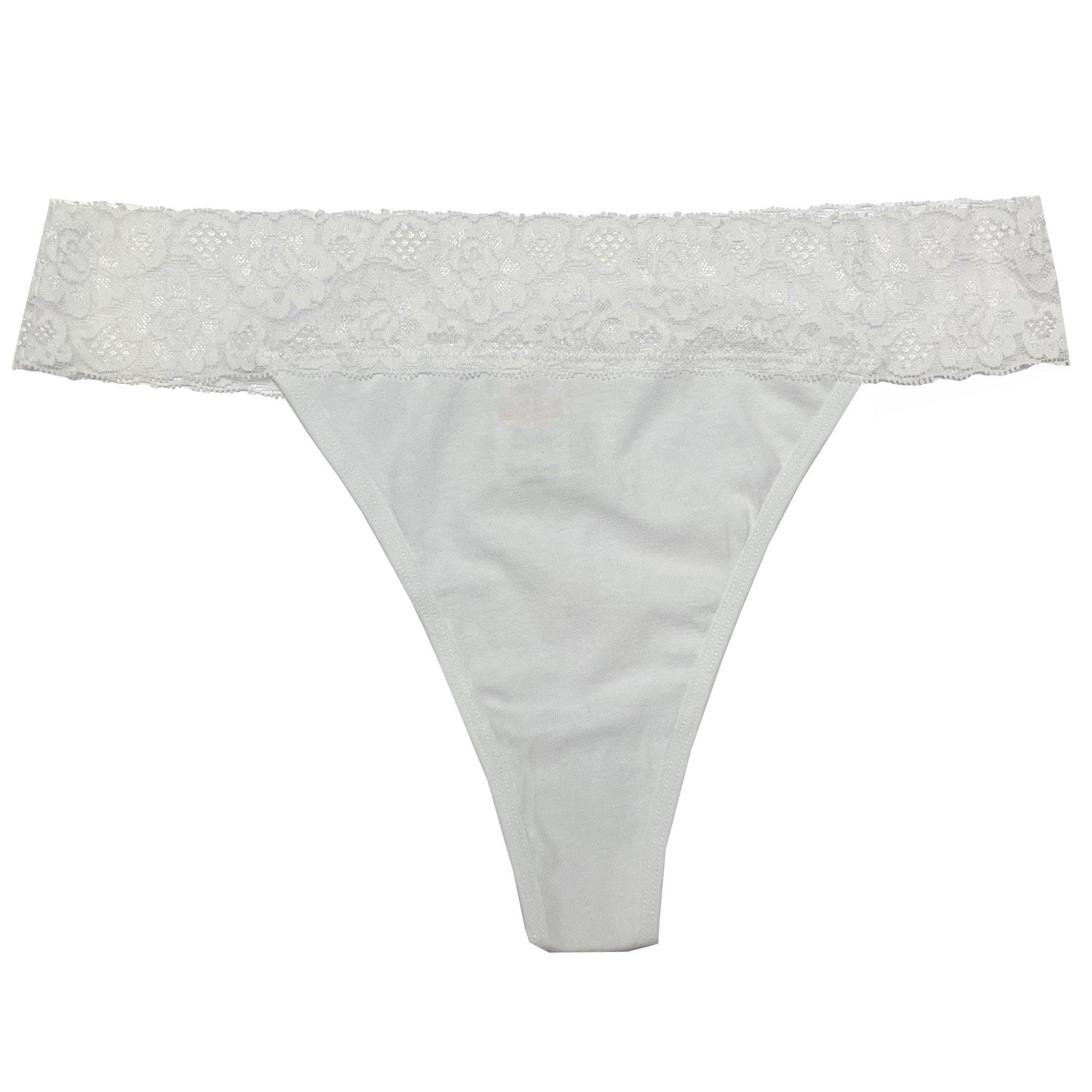 Multi - Be You - Pack Lace Trim Cotton Thong - 2