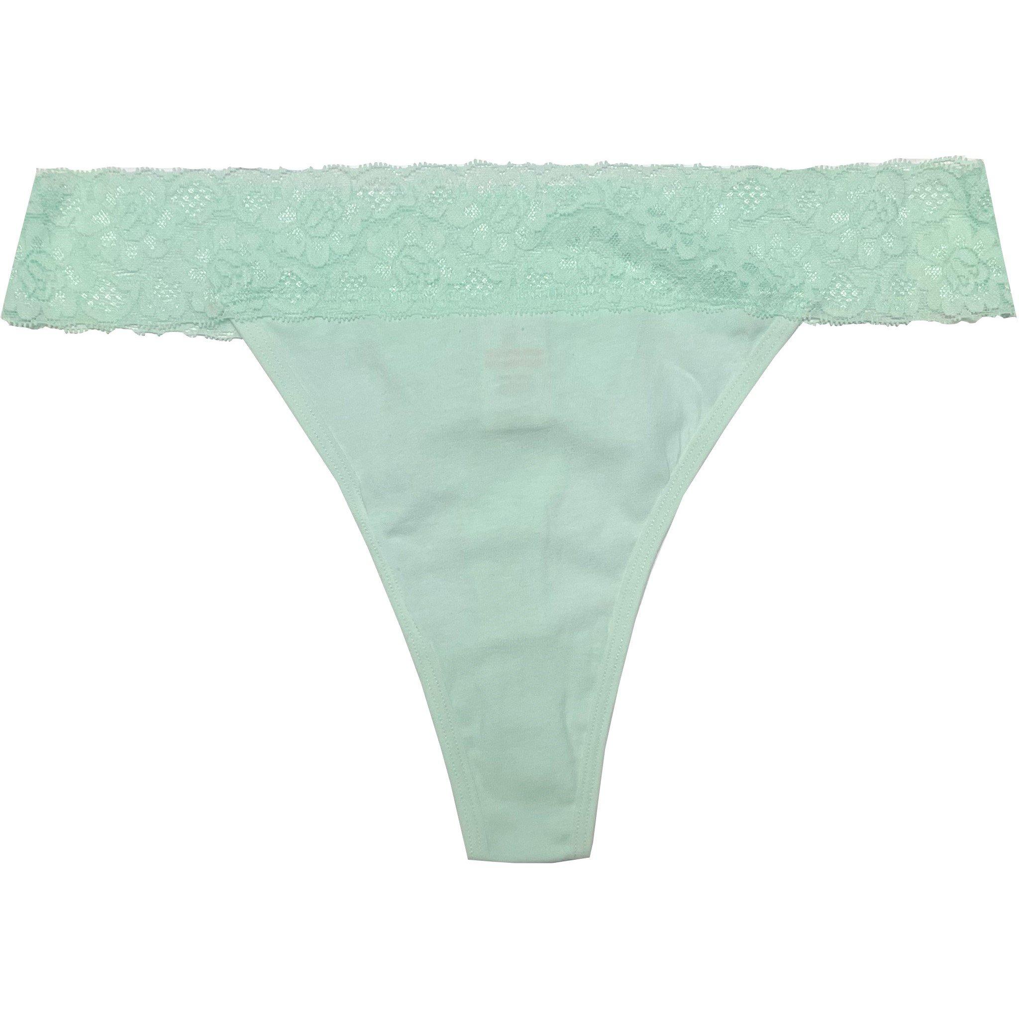 Multi - Be You - Pack Lace Trim Cotton Thong - 3