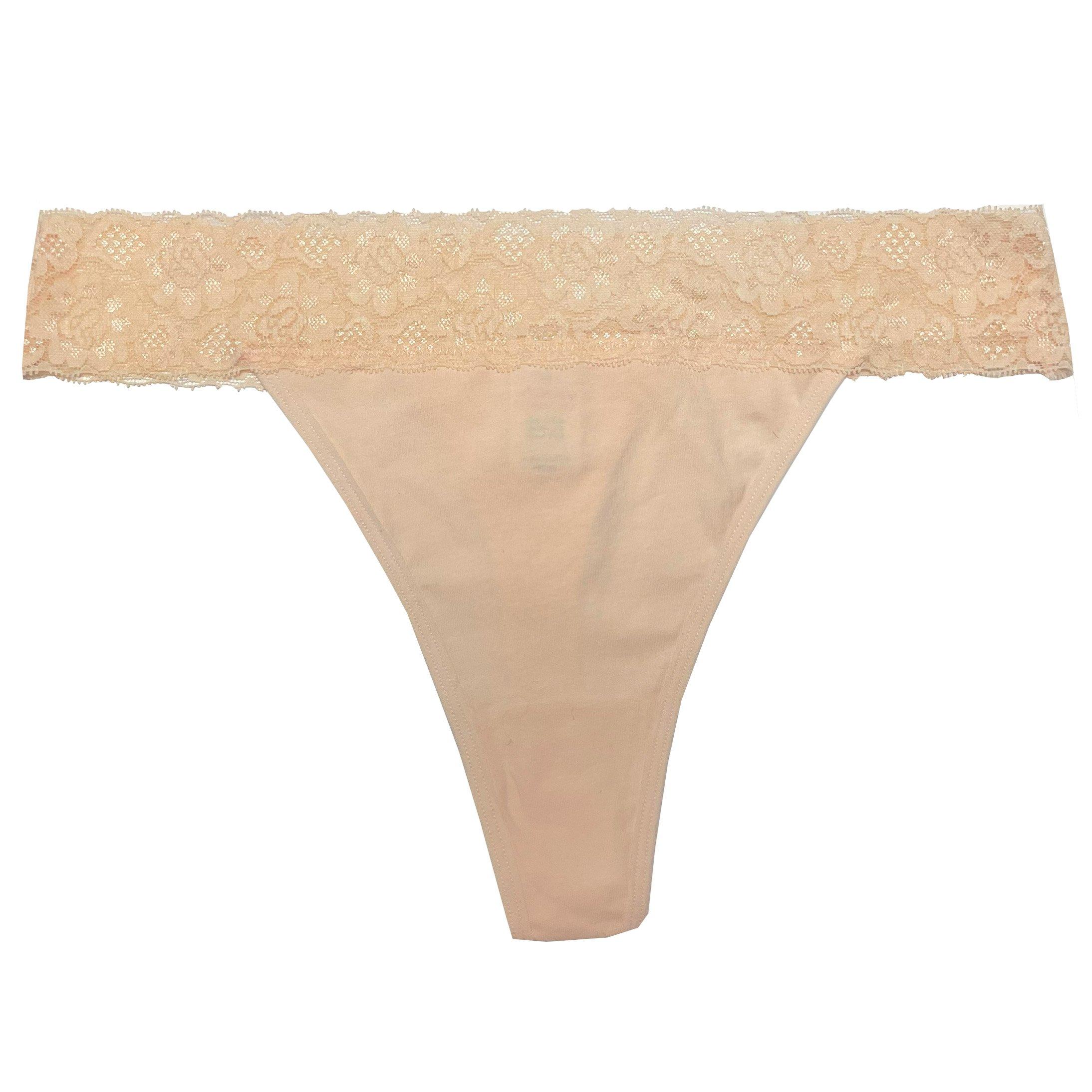 Multi - Be You - Pack Lace Trim Cotton Thong - 4