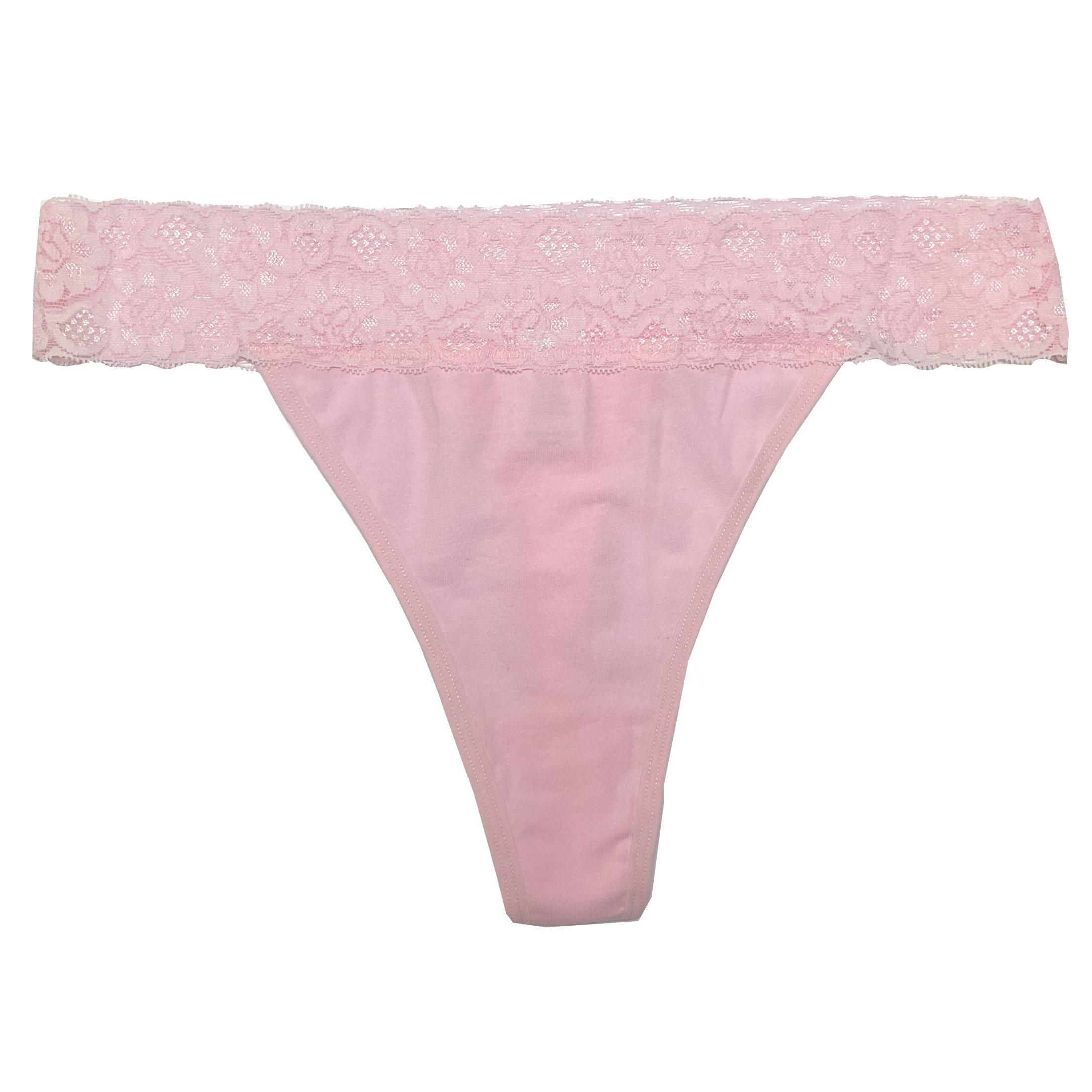 Multi - Be You - Pack Lace Trim Cotton Thong - 6