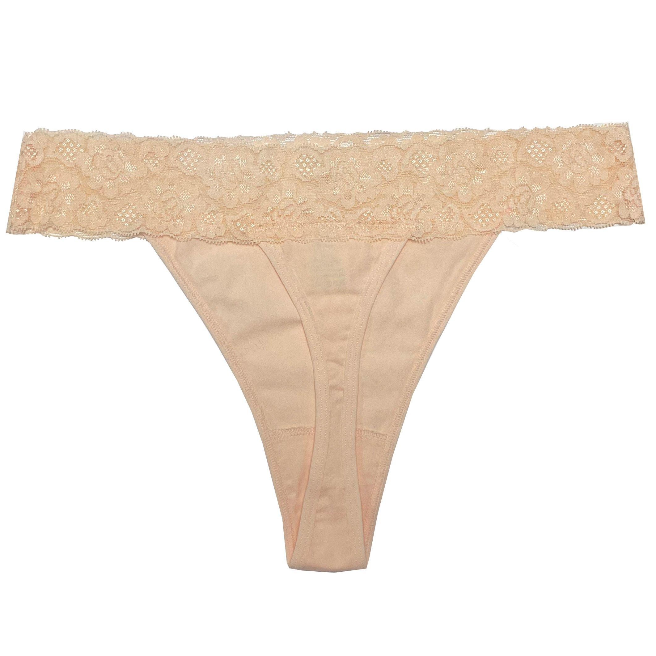 Multi - Be You - Pack Lace Trim Cotton Thong - 7