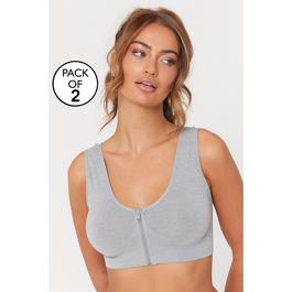 Be You 2 2 Pack Comfort Seam Free Zip Bra