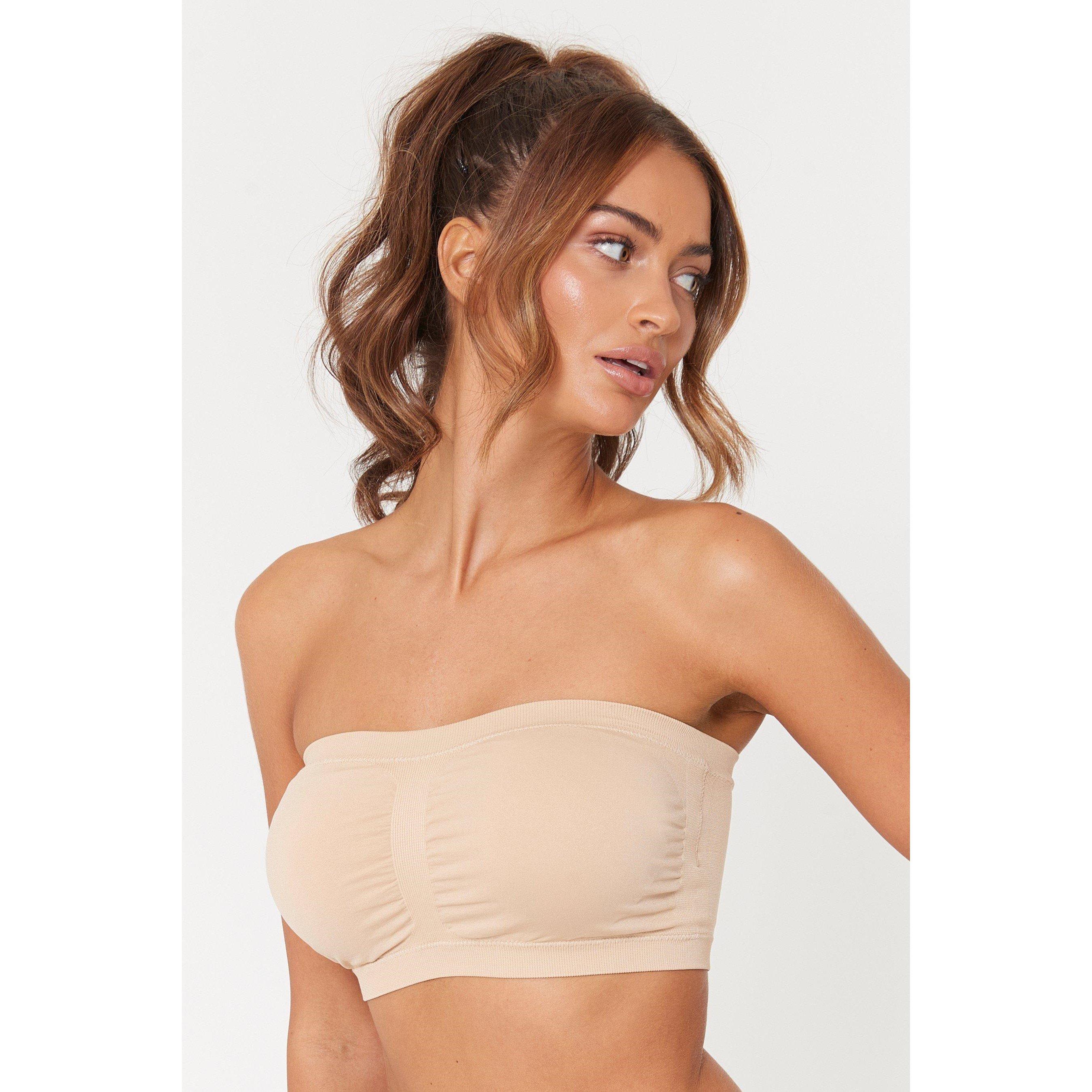 White/Nude - Be You - 2 Pack Bandeau Non Wired Bra - 3