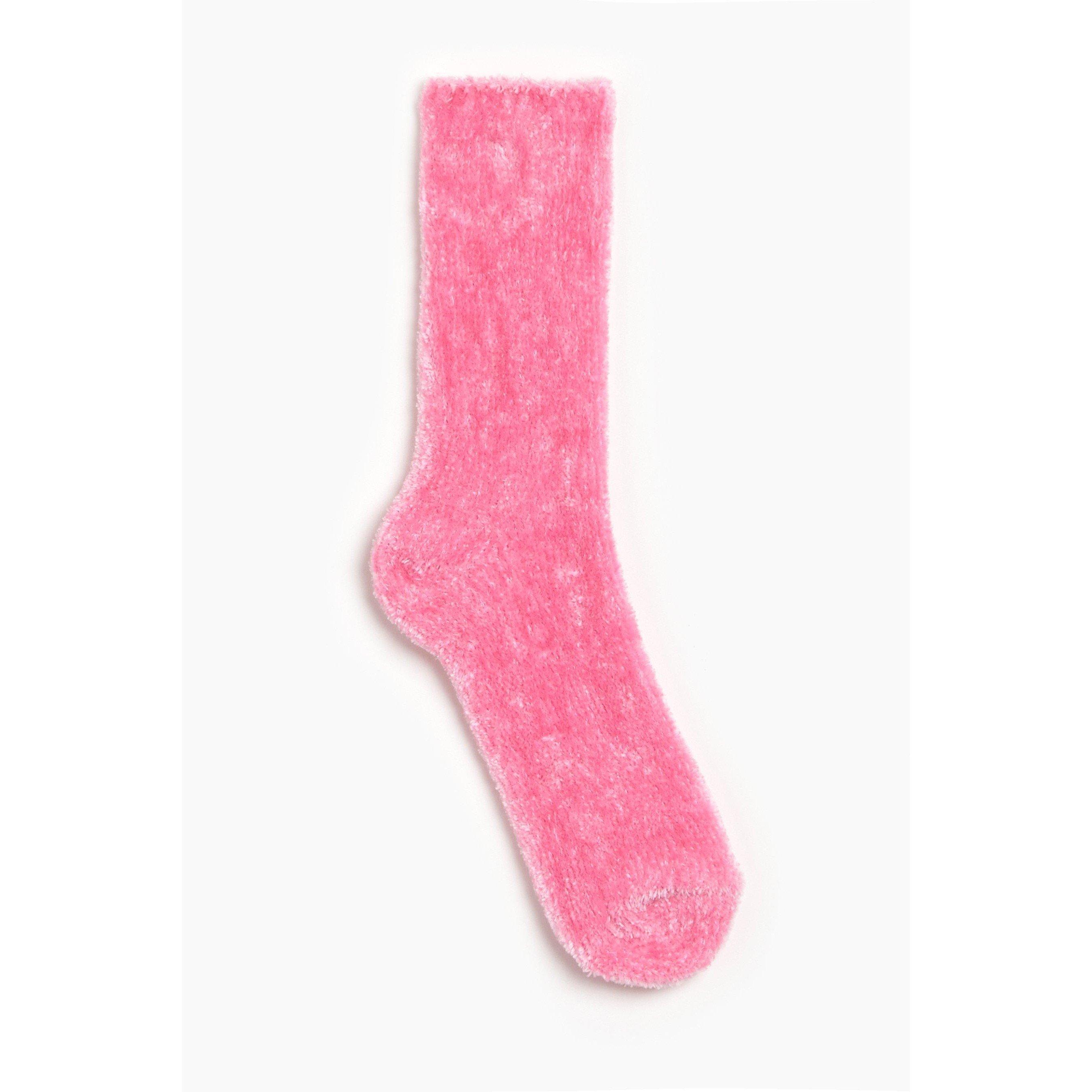 Pink/Grey - Be You - 2 Pack Velvet Cosy Socks - 3