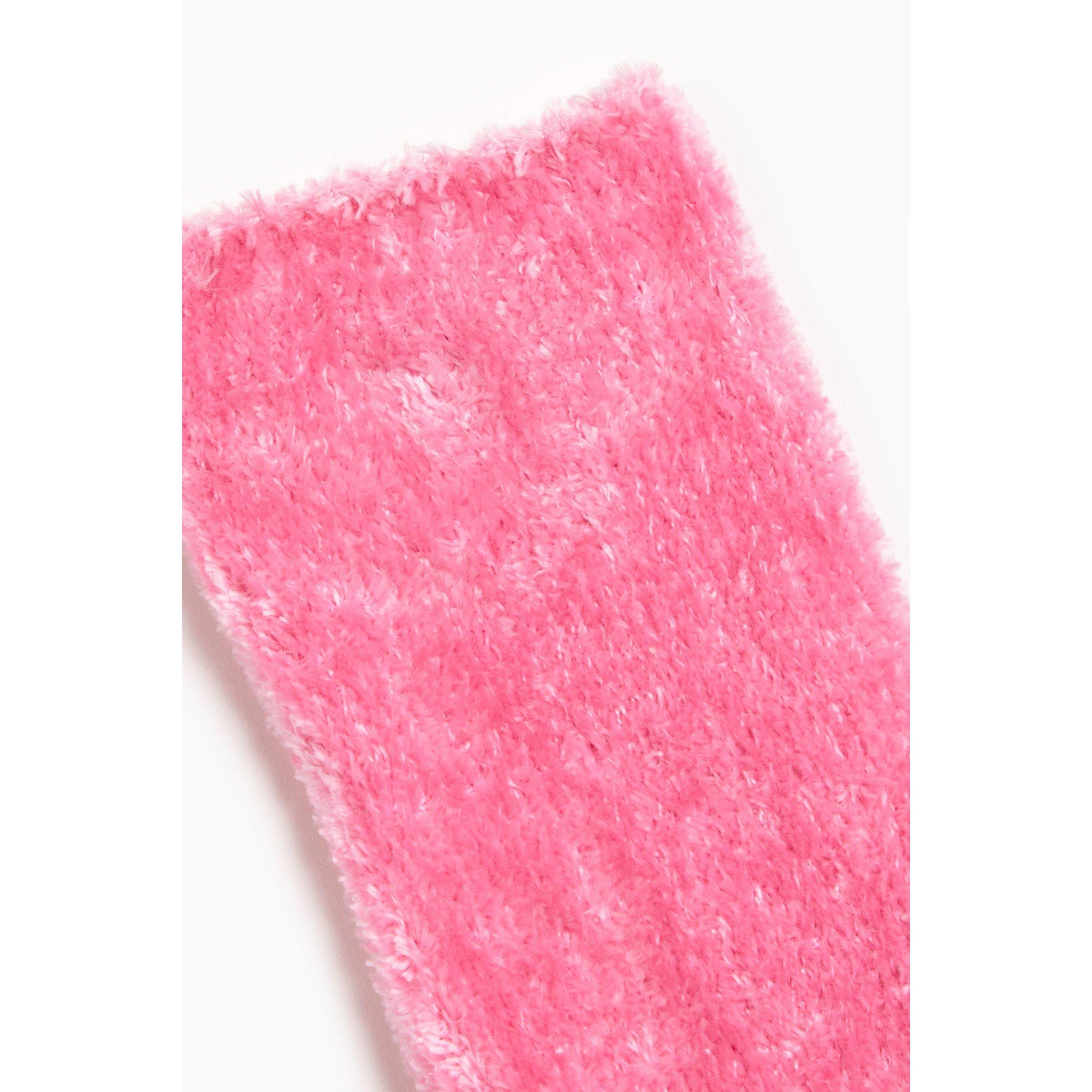 Pink/Grey - Be You - 2 Pack Velvet Cosy Socks - 4