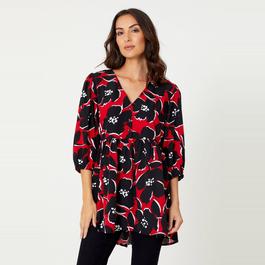 Be You Studio Floral V Neck Tunic