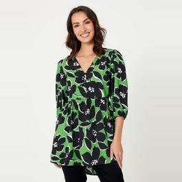 Be You Studio V Neck Floral Tunic