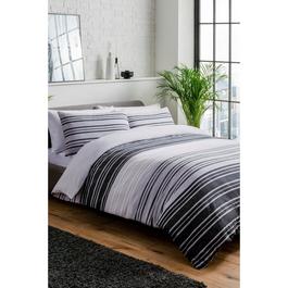 Homelife Textured Stripe Reversible Duvet Set