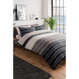 Homelife Textured Stripe Reversible Duvet Set