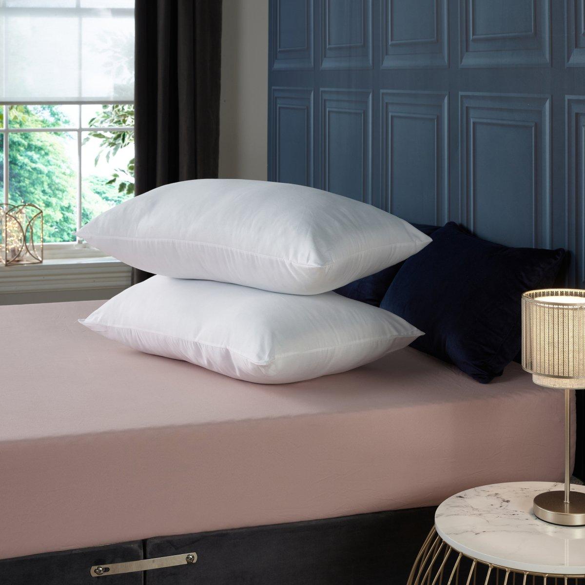 White - Downland - Downland's Soft Support Pillow Pair - 1